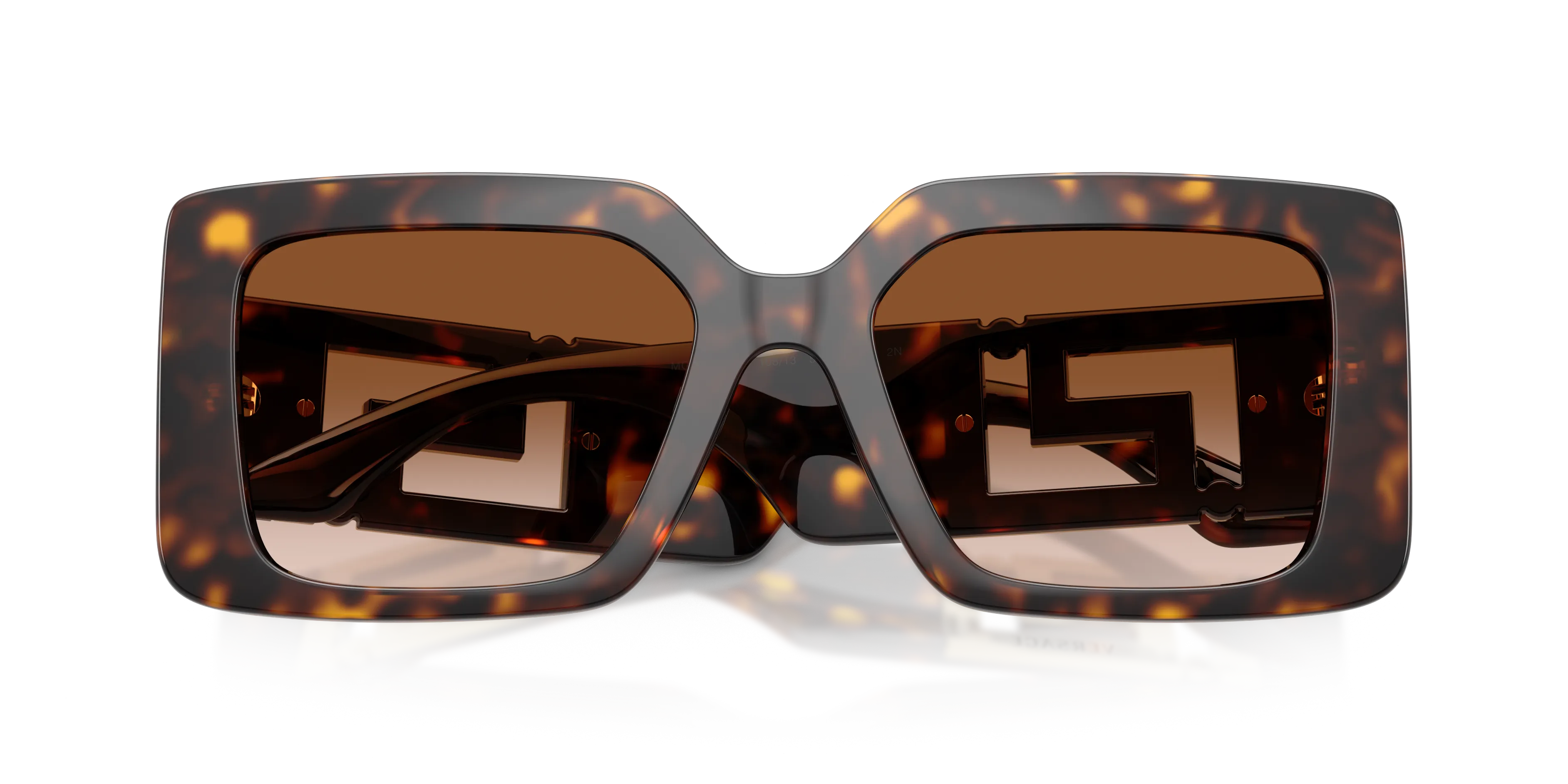 Versace VE4505U 108/13 Occhiali da sole Iniettato Tartaruga Marrone Squadrata Normale Sfumato - immagine 2