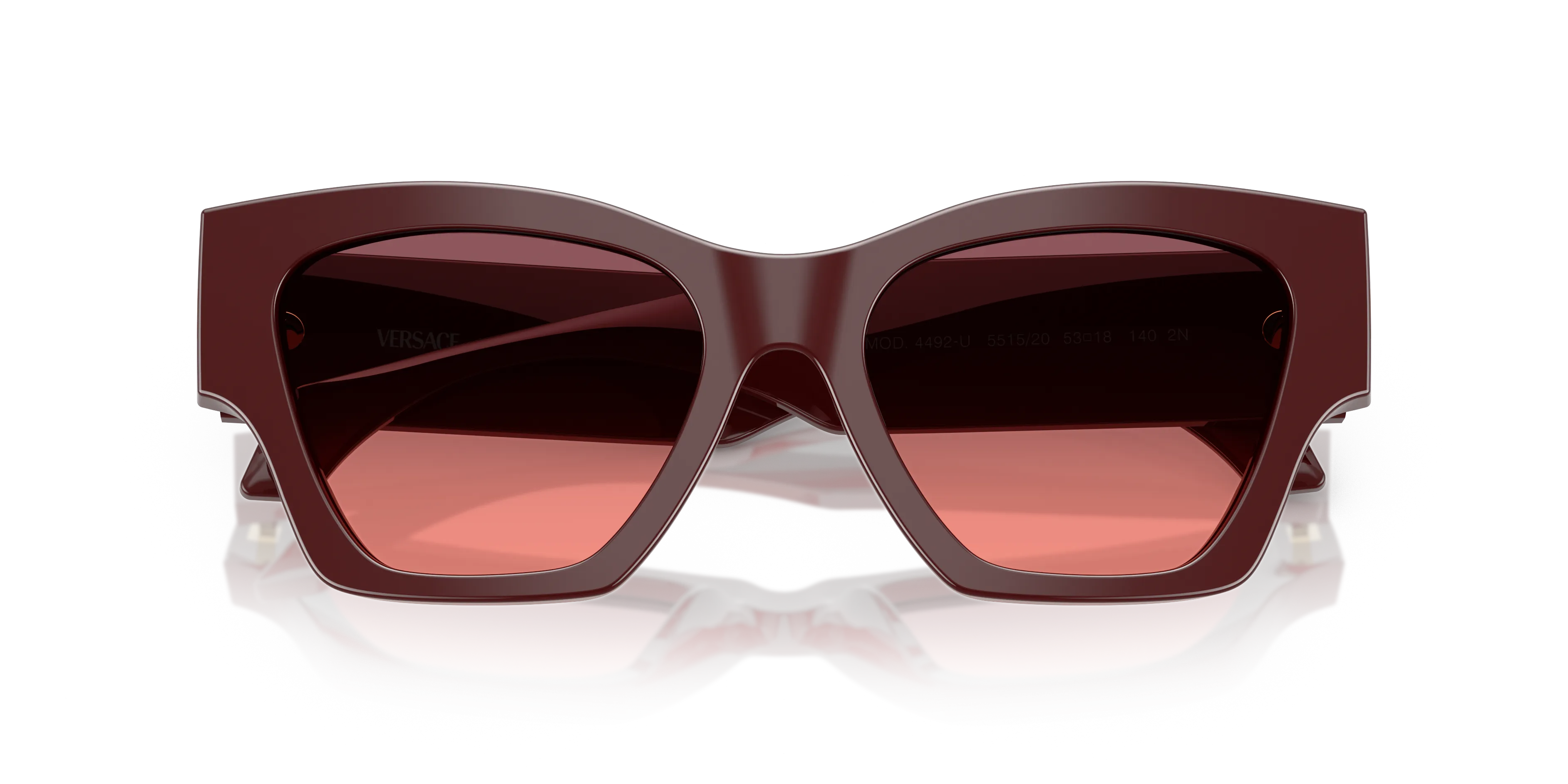 Versace VE4492U 551520 Occhiali da sole Acetato Viola Rosa Squadrata Normale Sfumato - immagine 2