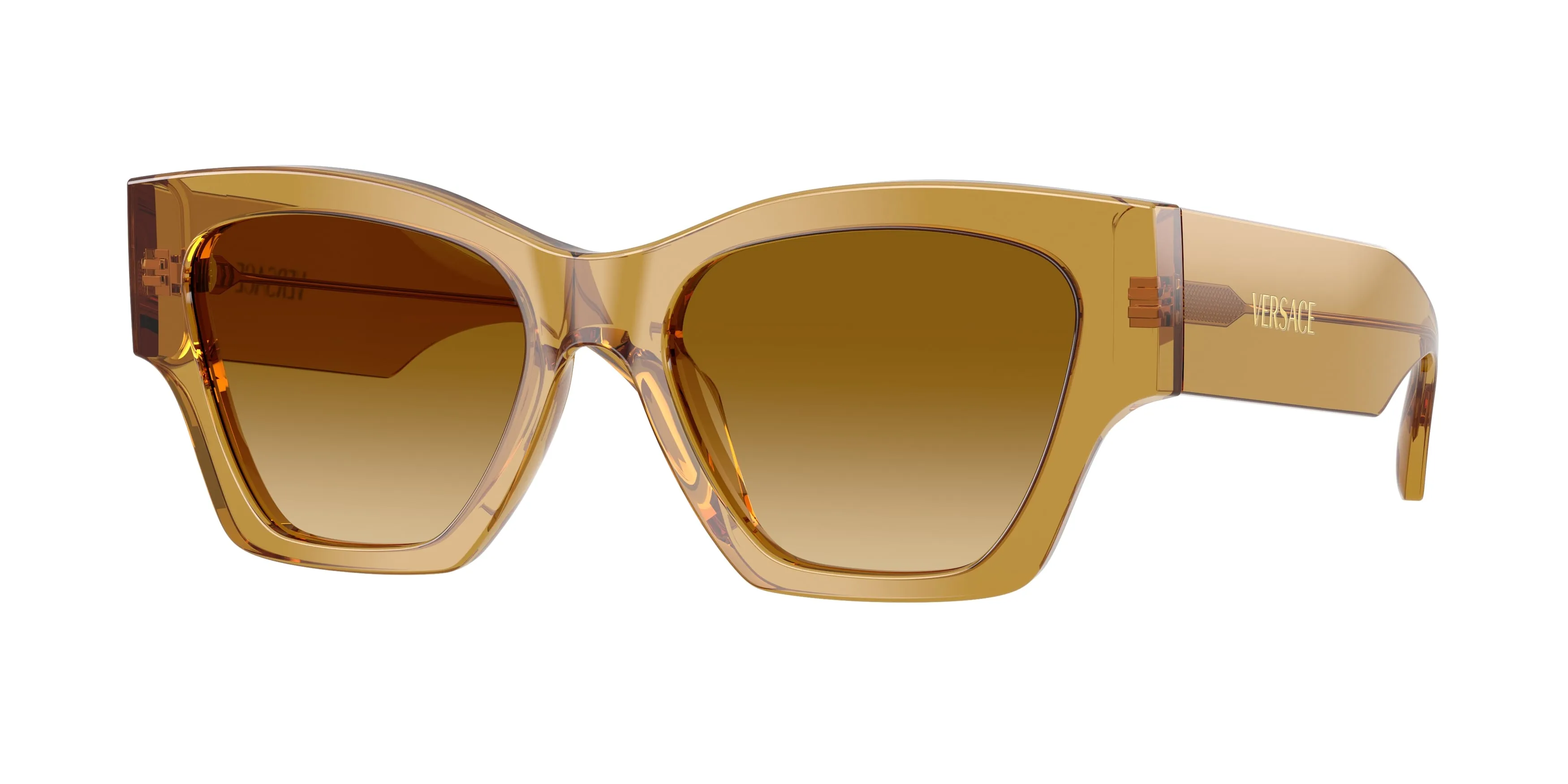 Versace VE4492U 53472L Occhiali da sole Acetato Giallo Giallo Squadrata Normale Sfumato - immagine 1