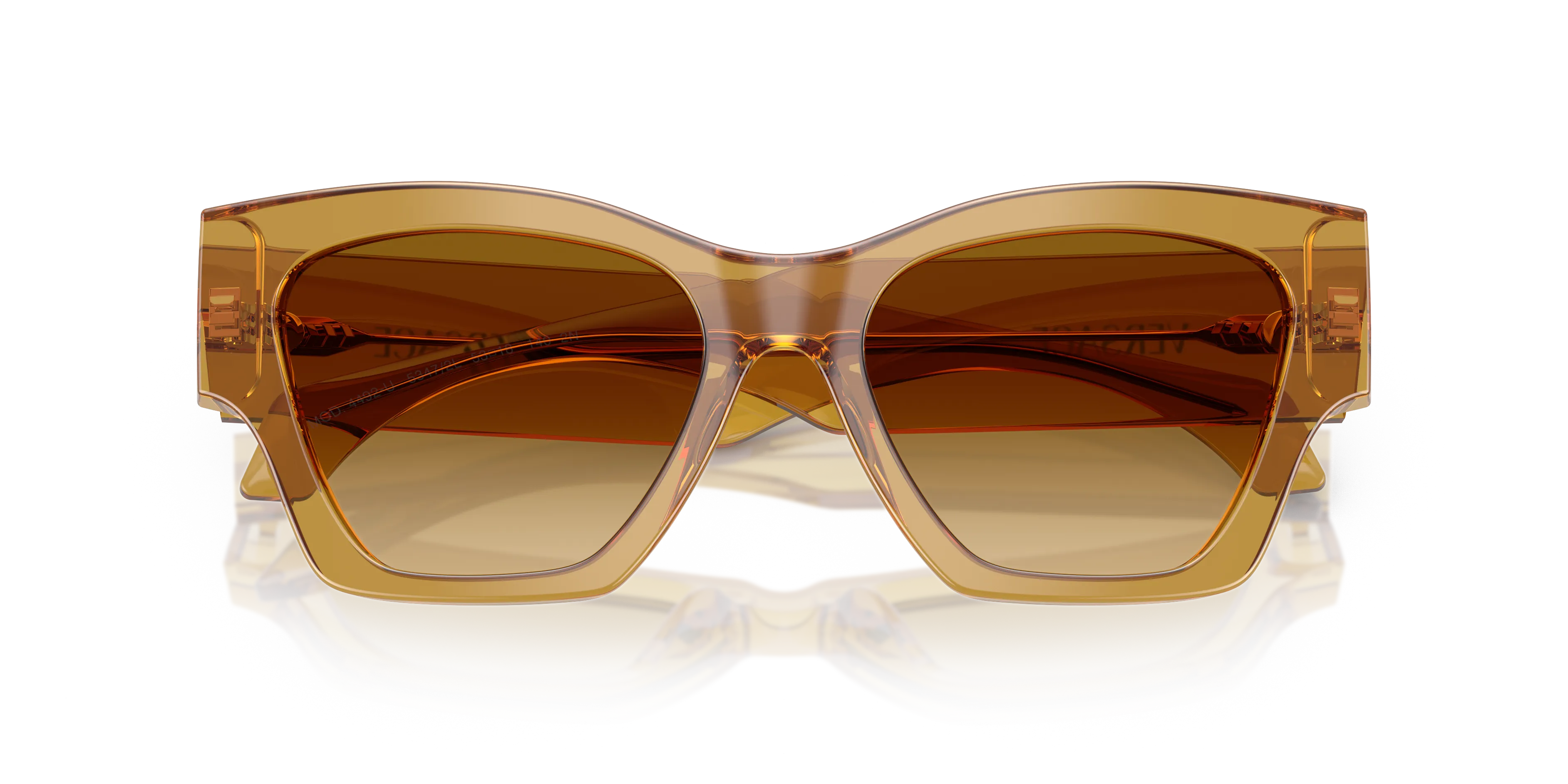 Versace VE4492U 53472L Occhiali da sole Acetato Giallo Giallo Squadrata Normale Sfumato - immagine 2