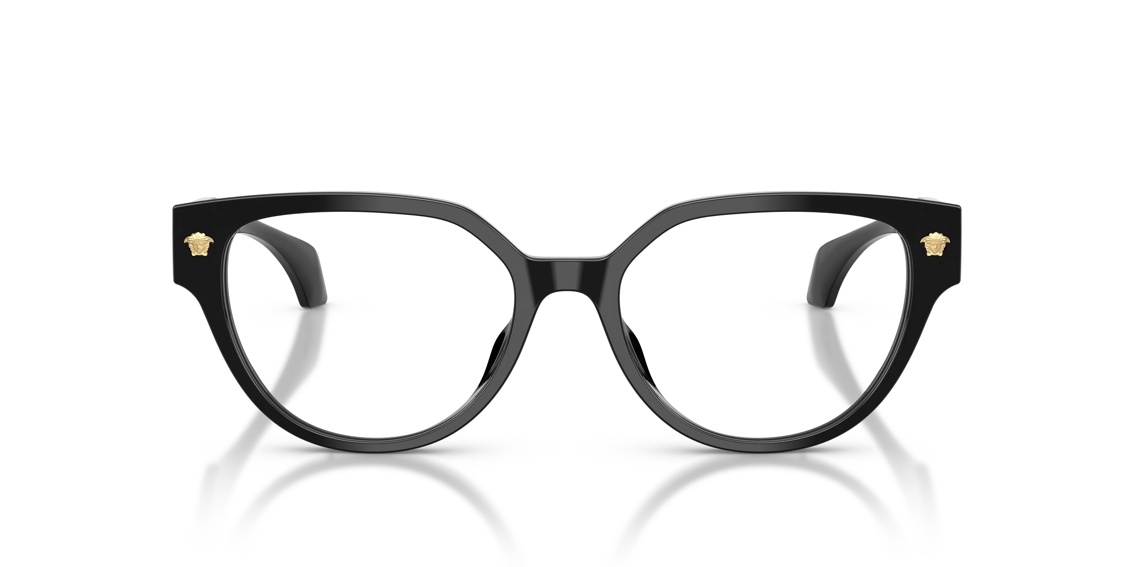 Versace VE3394D GB1 Montature da vista Acetato Nero Trasparente Cat Eye Normale - immagine 3