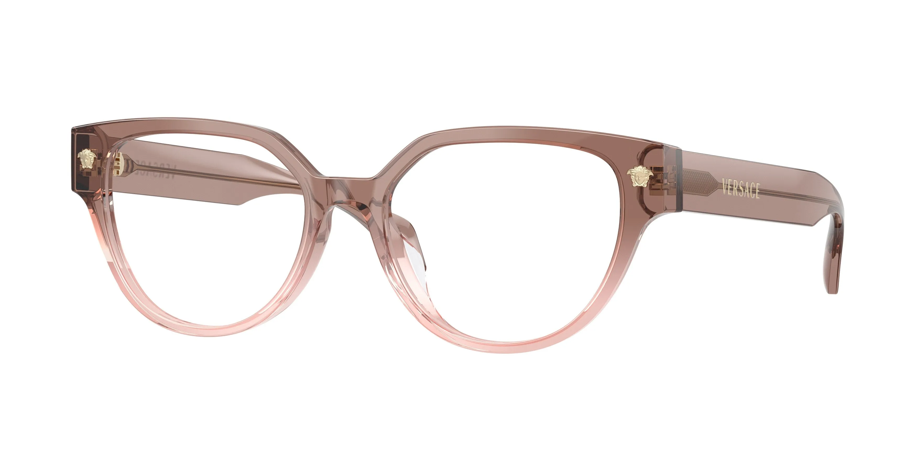 Versace VE3394D 5435 Montature da vista Acetato Marrone Trasparente Cat Eye Normale - immagine 1