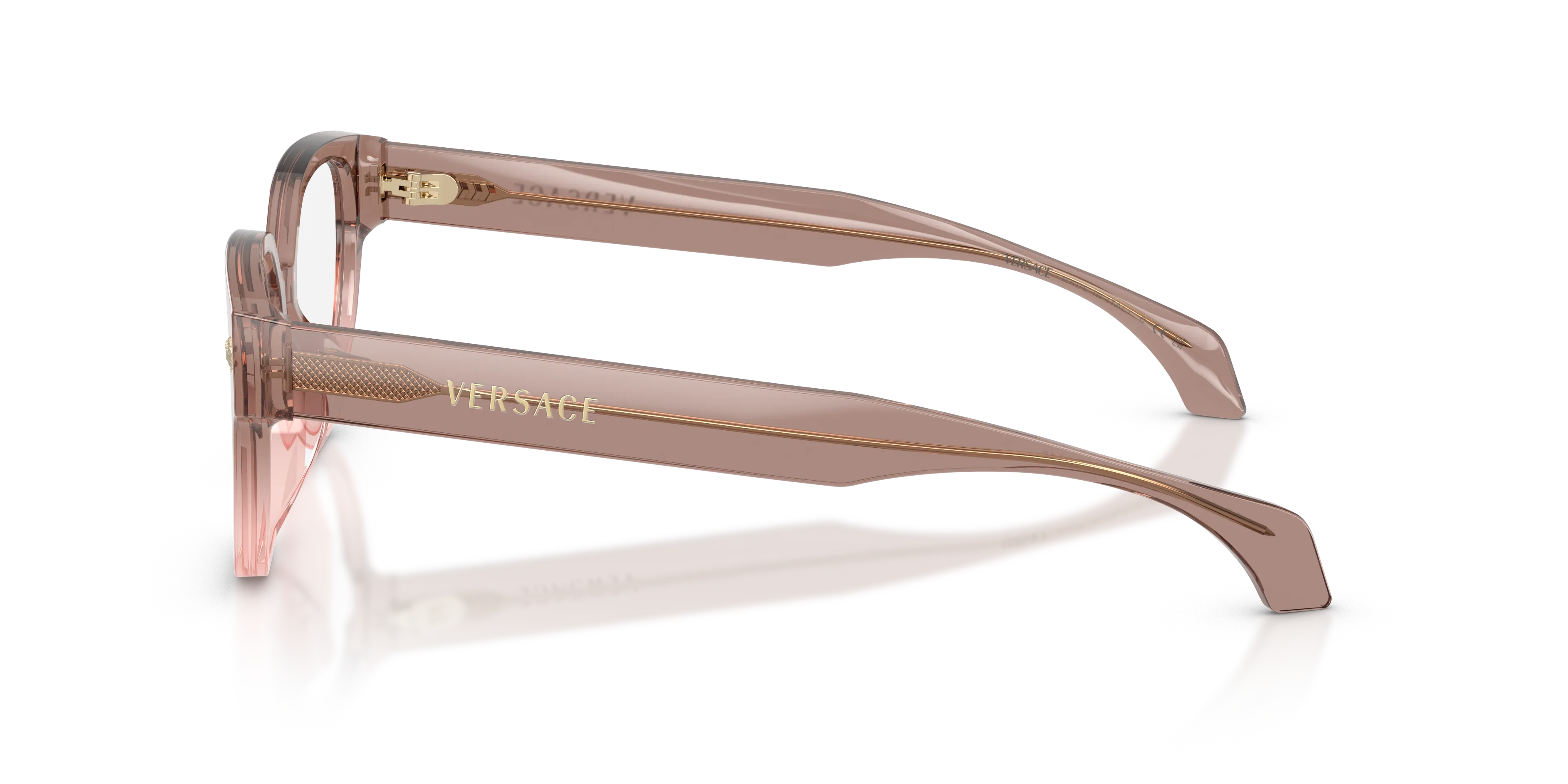 Versace VE3394D 5435 Montature da vista Acetato Marrone Trasparente Cat Eye Normale - immagine 4