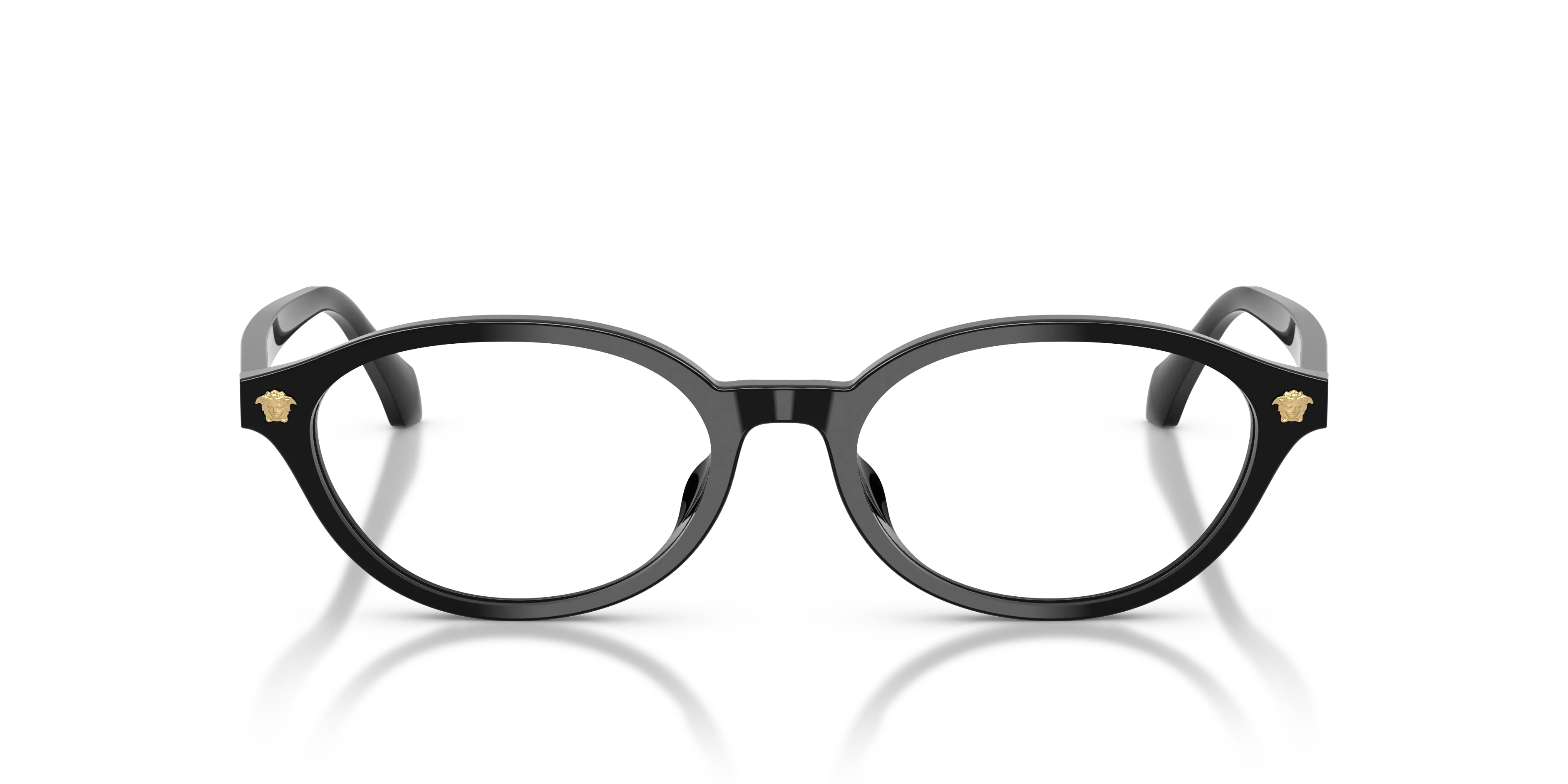 Versace VE3393D GB1 Montature da vista Acetato Nero Trasparente Rotonda Normale - immagine 3