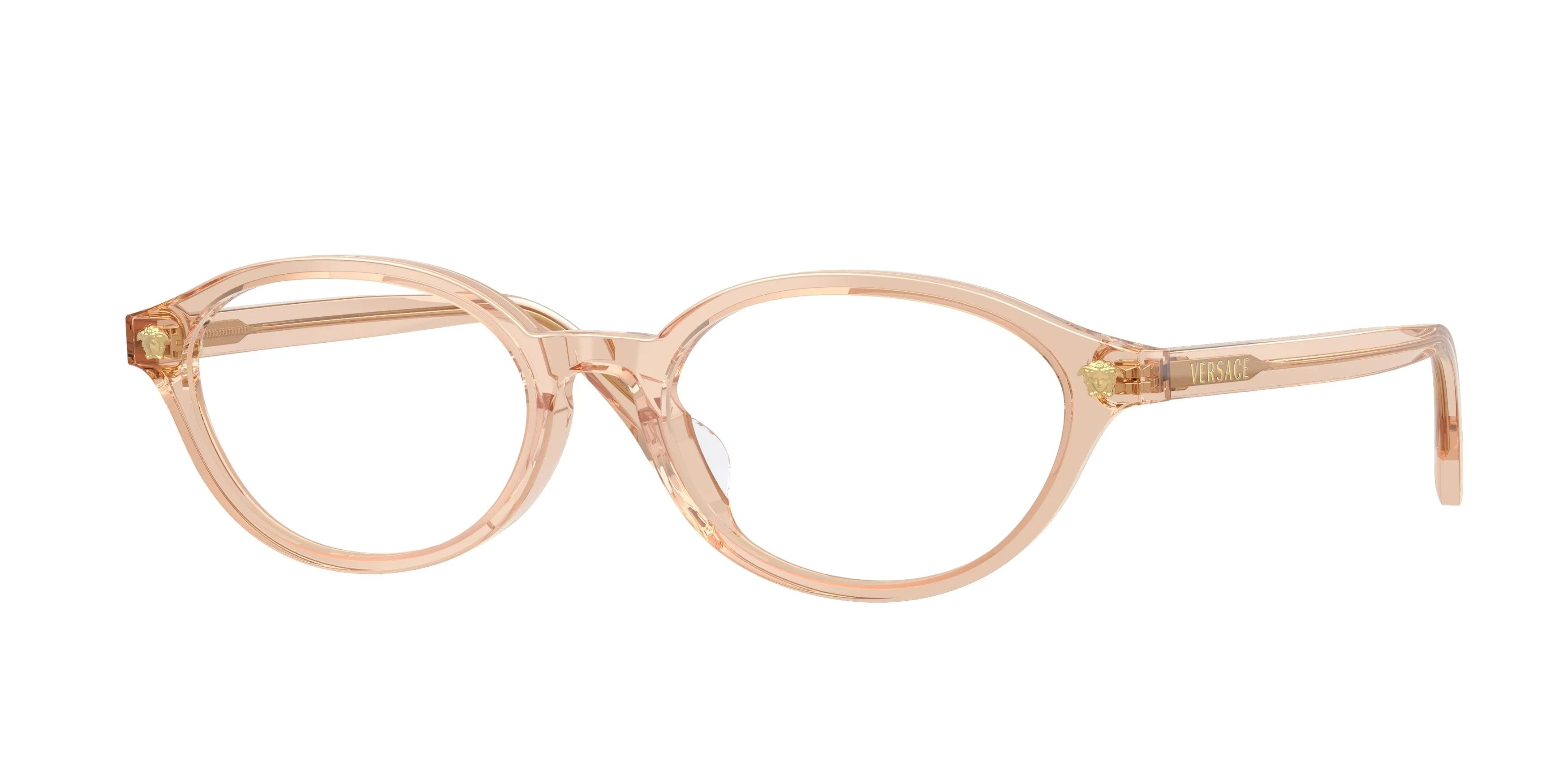Versace VE3393D 5518 Montature da vista Acetato Marrone Trasparente Rotonda Normale - immagine 1