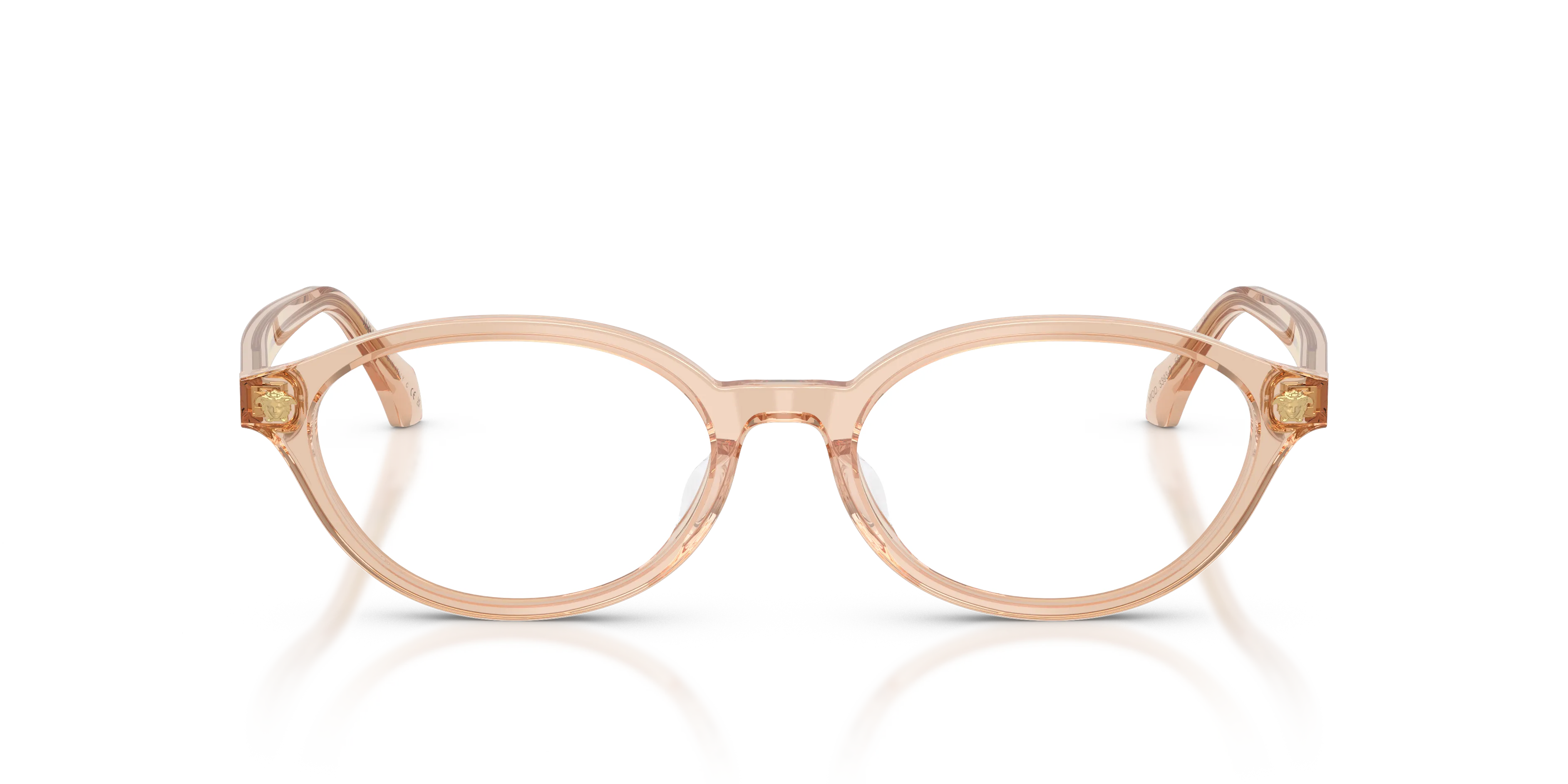 Versace VE3393D 5518 Montature da vista Acetato Marrone Trasparente Rotonda Normale - immagine 3