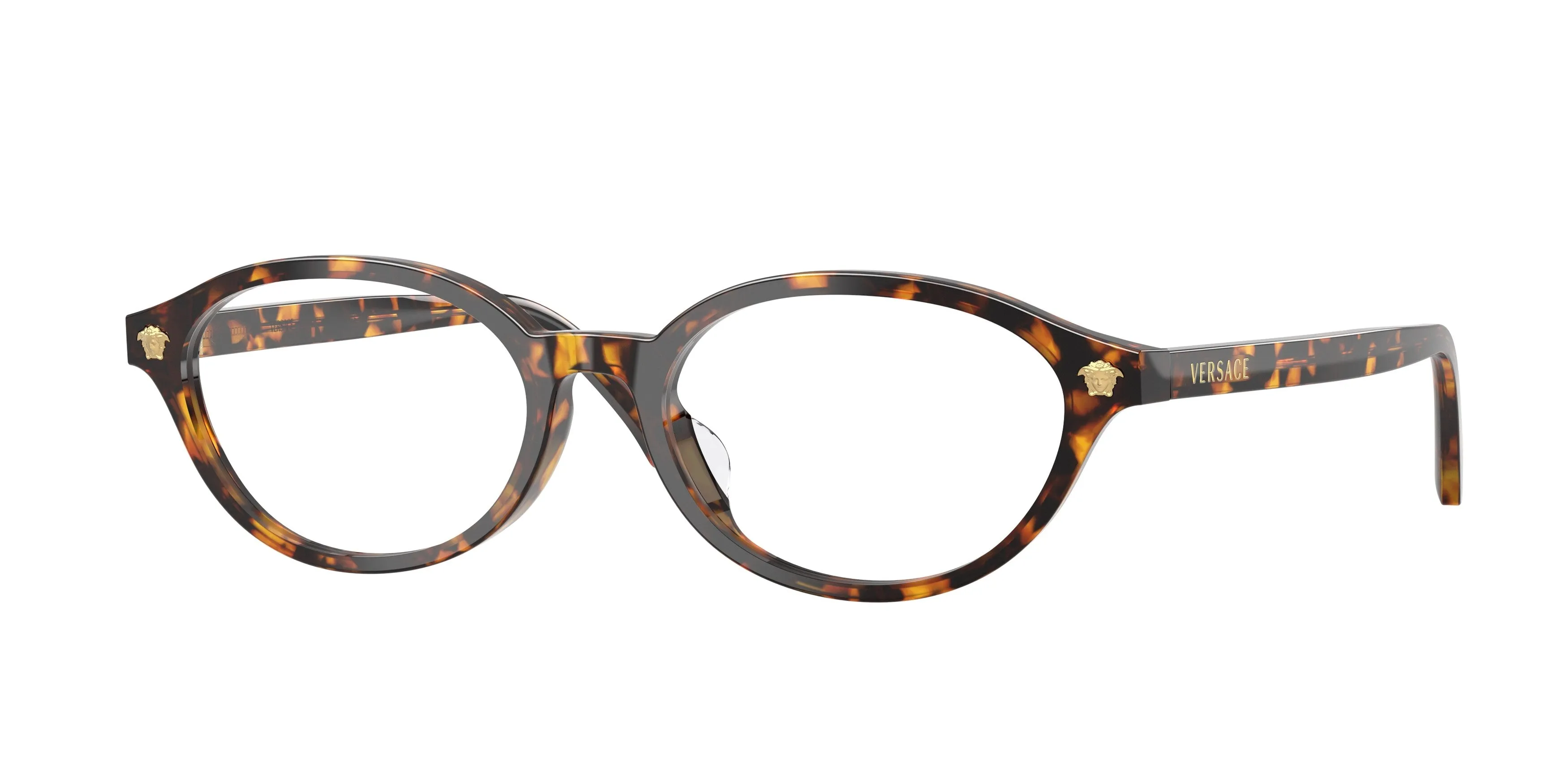 Versace VE3393D 5514 Montature da vista Acetato Tartaruga Trasparente Rotonda Normale - immagine 1