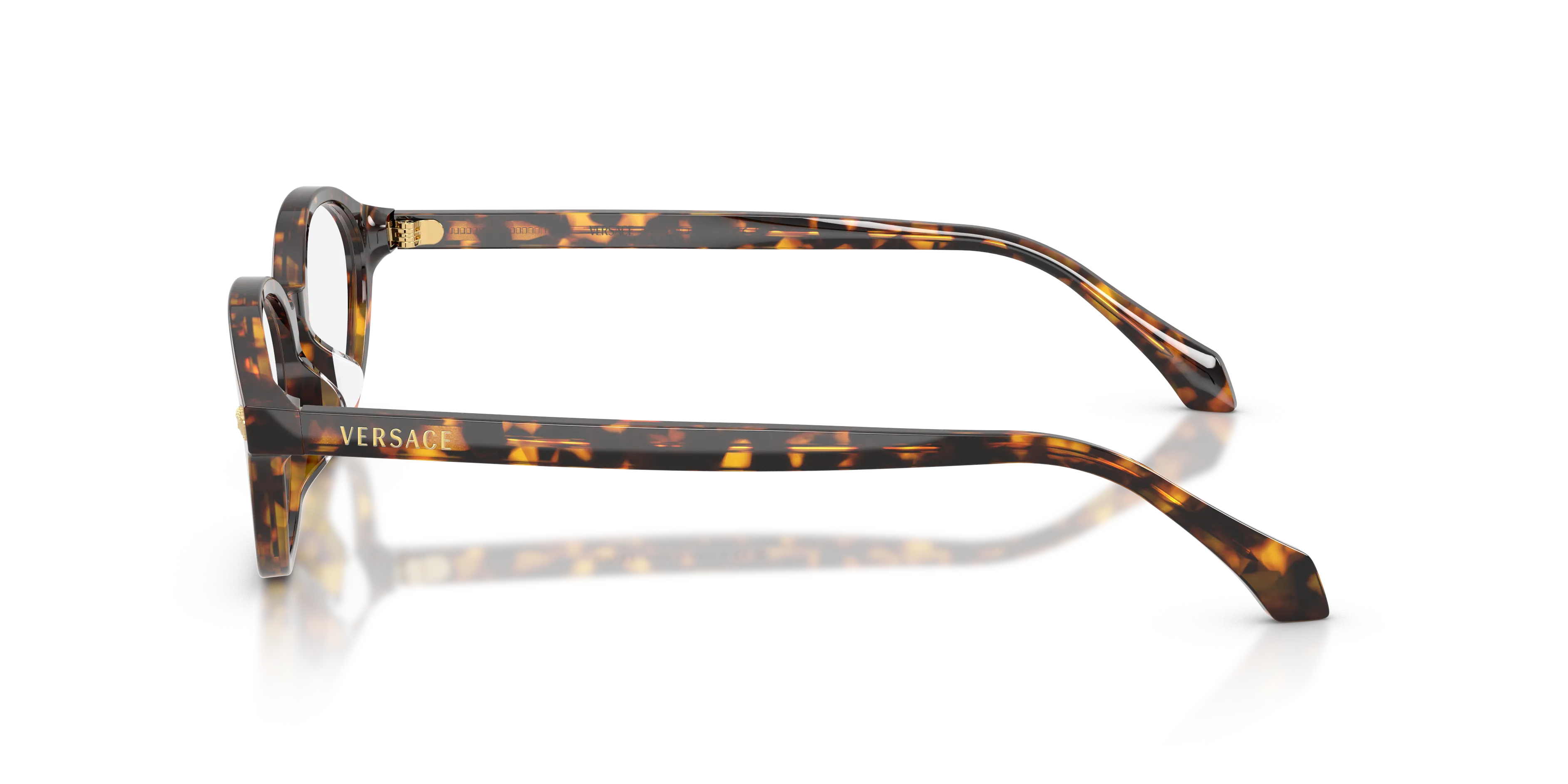Versace VE3393D 5514 Montature da vista Acetato Tartaruga Trasparente Rotonda Normale - immagine 4