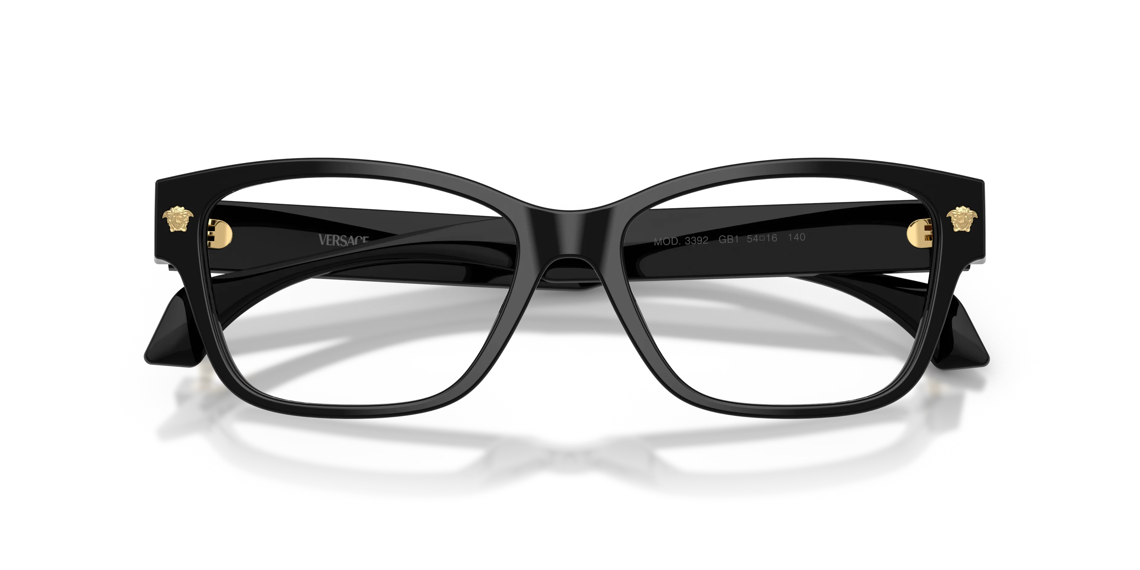 Versace VE3392 GB1 Montature da vista Acetato Nero Trasparente Cat Eye Normale - immagine 2