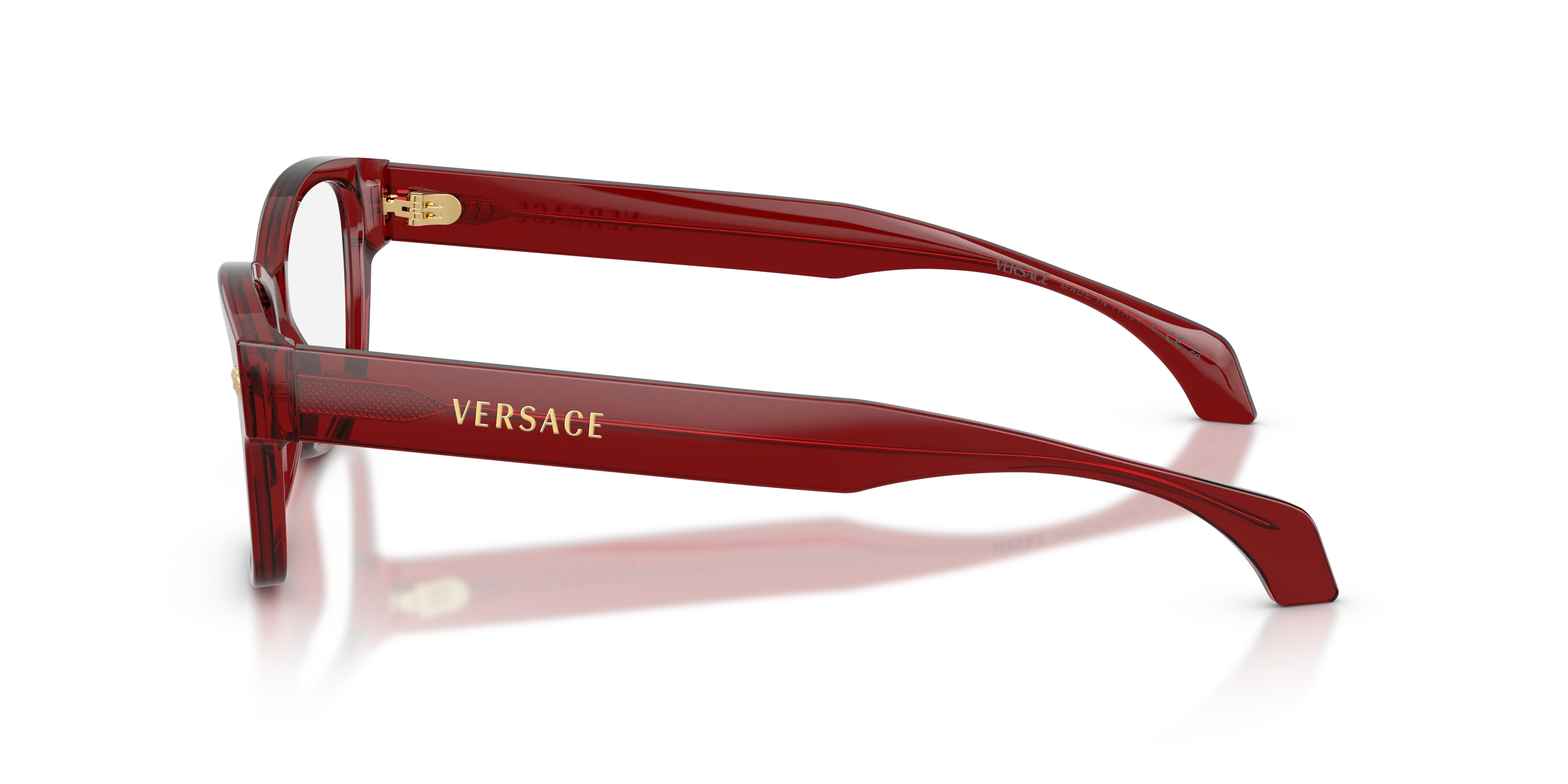 Versace VE3392 5540 Montature da vista Acetato Rosso Trasparente Cat Eye Normale - immagine 4