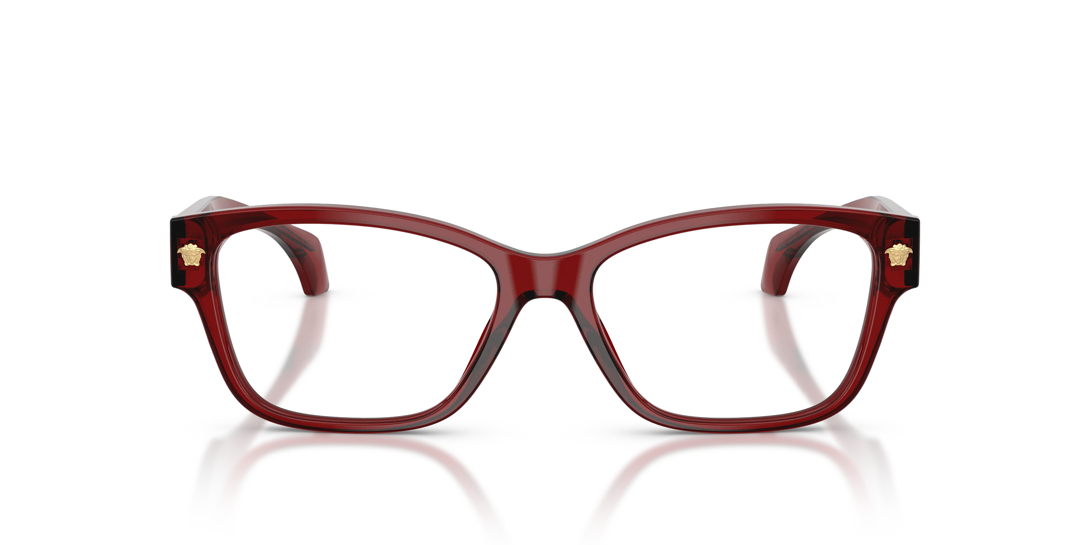 Versace VE3392 5540 Montature da vista Acetato Rosso Trasparente Cat Eye Normale - immagine 3