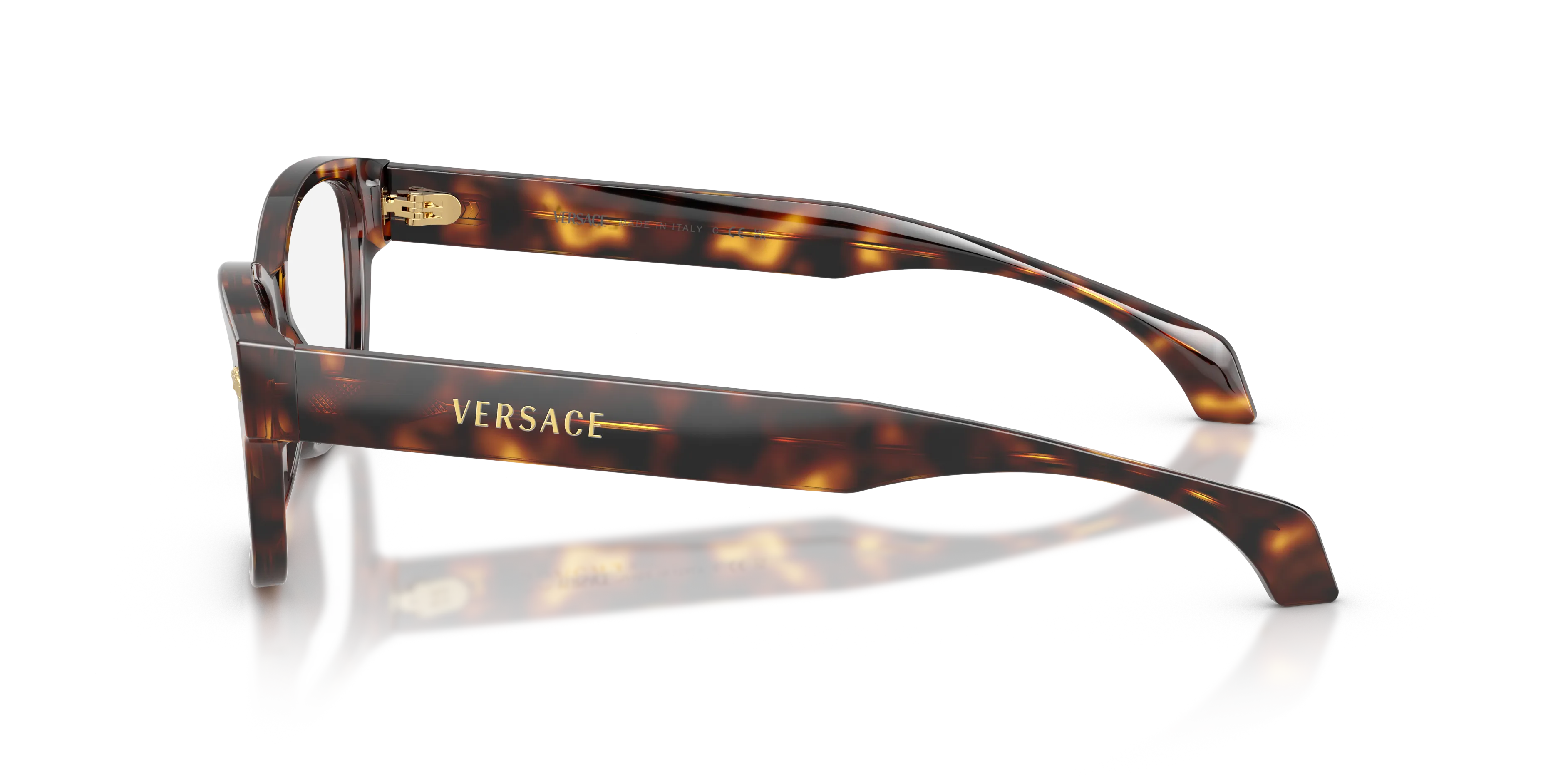 Versace VE3392 5539 Montature da vista Acetato Tartaruga Trasparente Cat Eye Normale - immagine 4