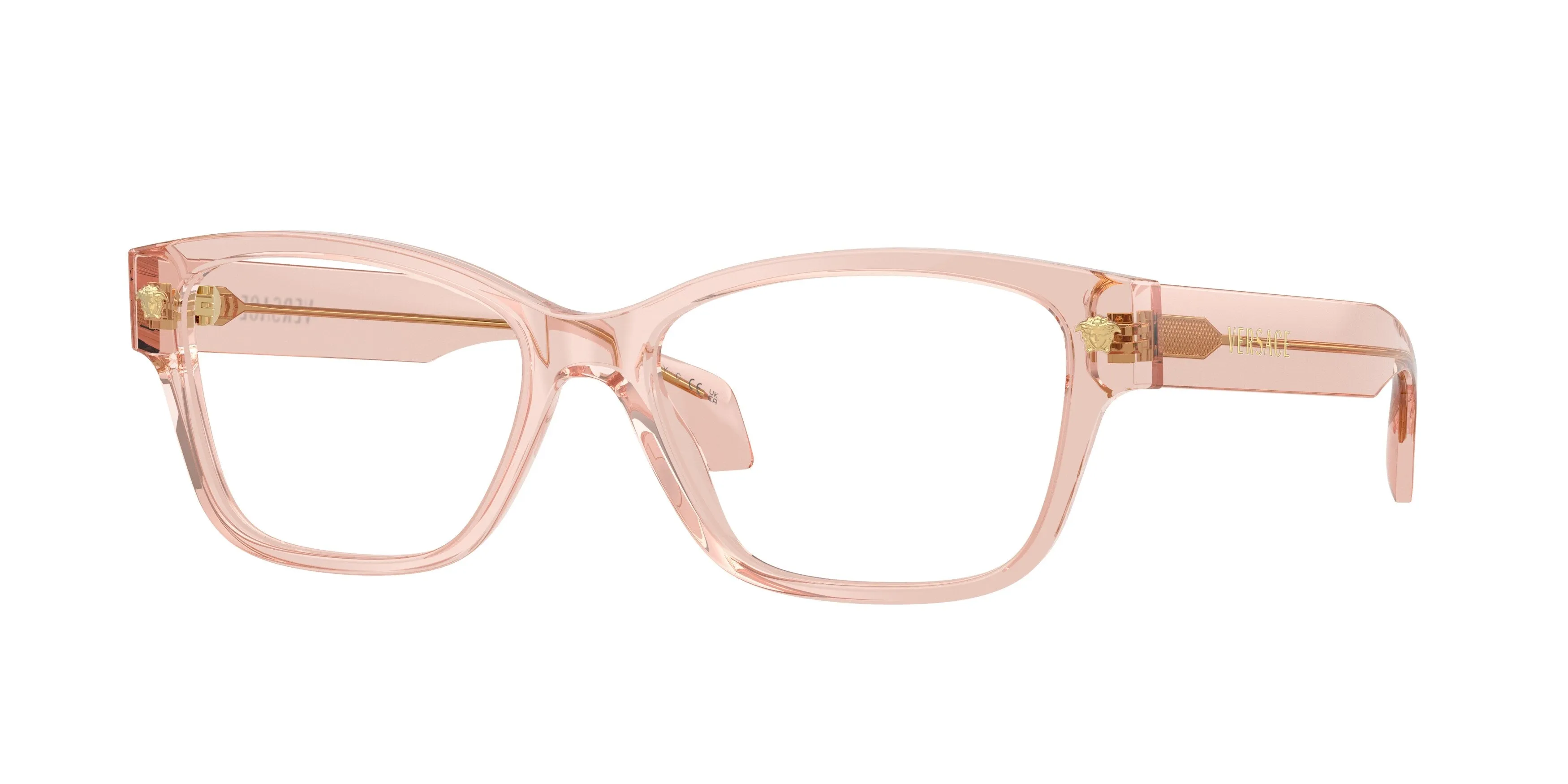 Versace VE3392 5339 Montature da vista Acetato Rosa Trasparente Cat Eye Normale - immagine 1