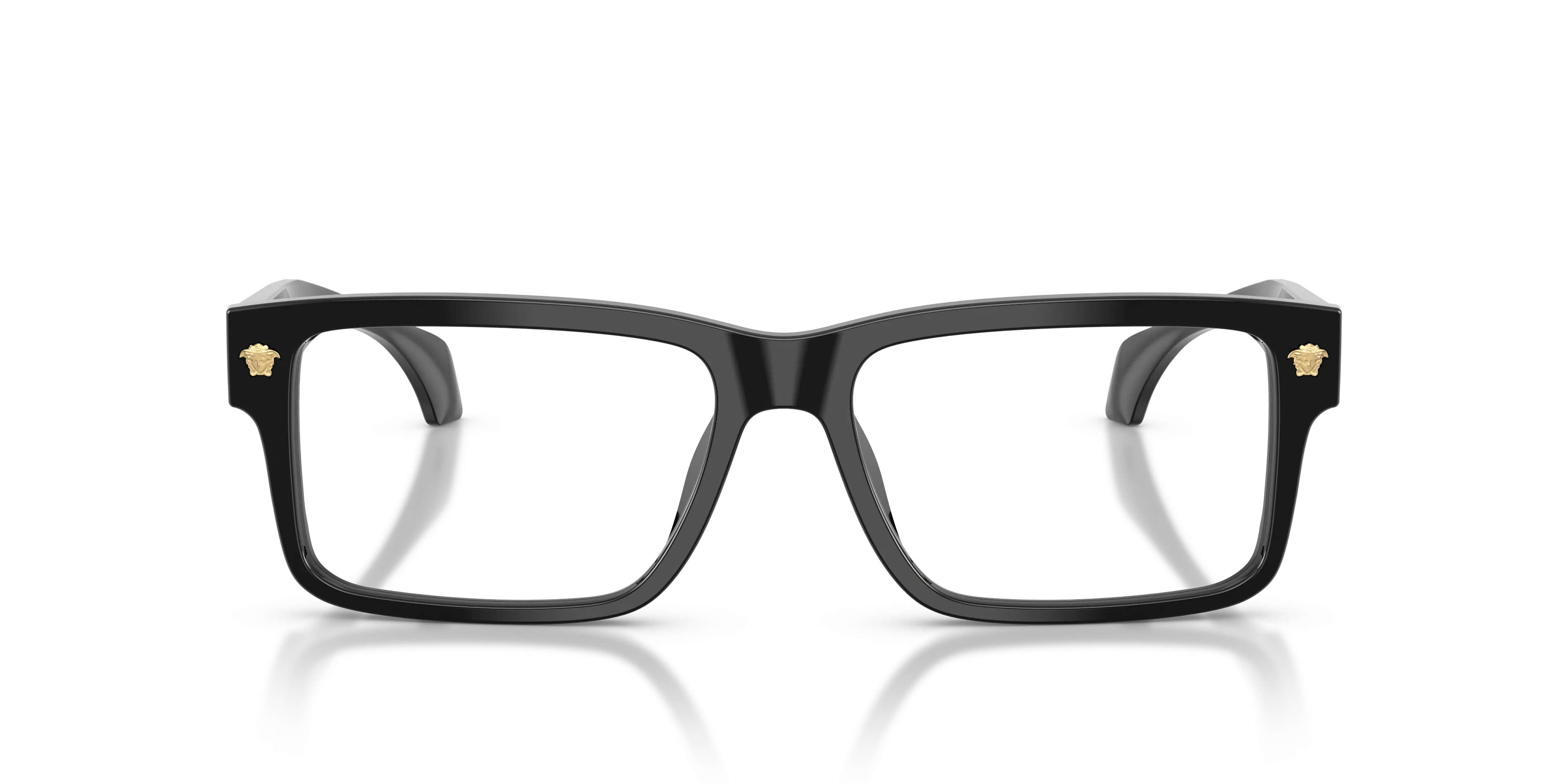 Versace VE3391U GB1 Montature da vista Acetato Nero Trasparente Squadrata Normale - immagine 3
