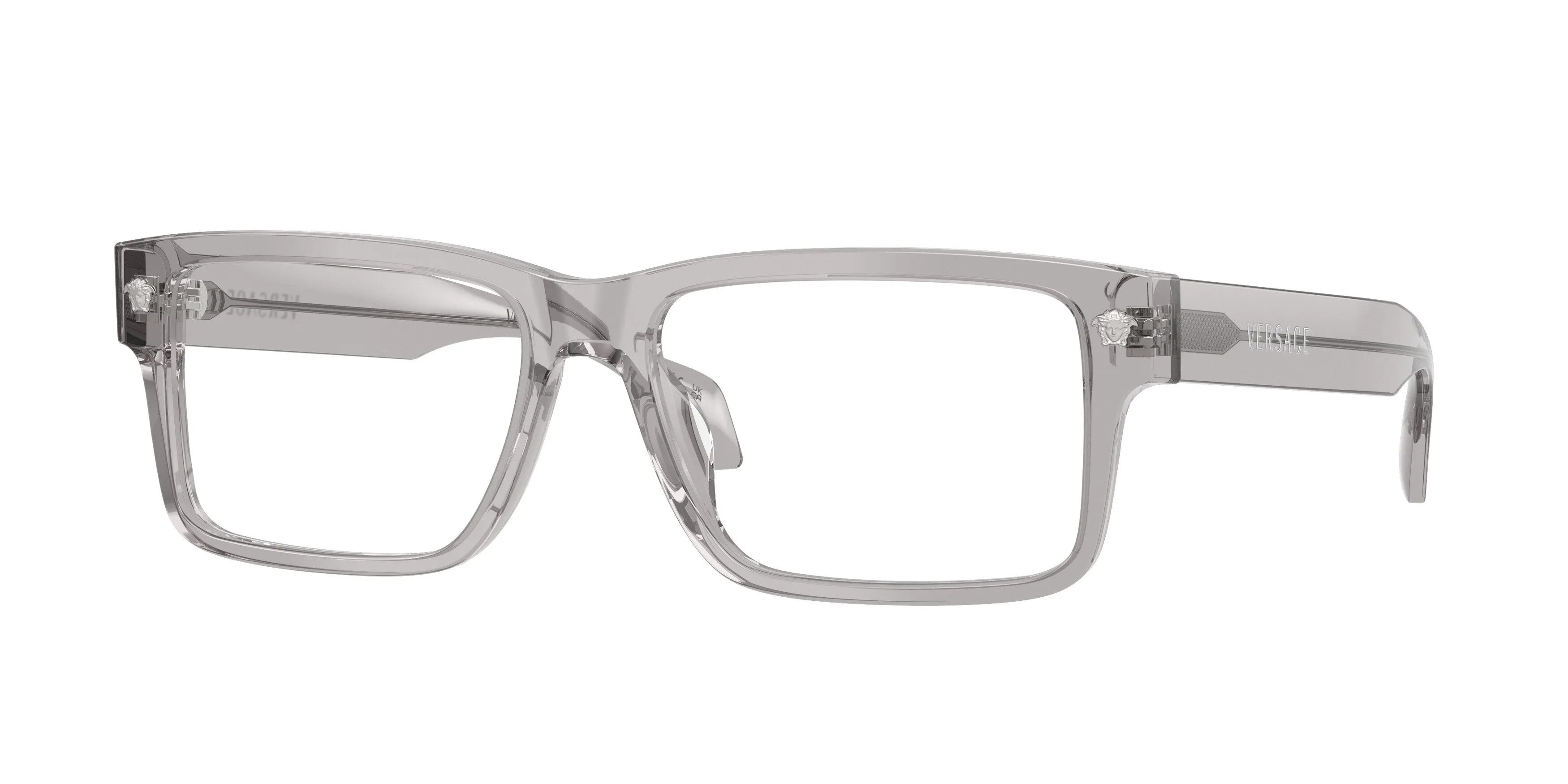 Versace VE3391U 593 Montature da vista Acetato Grigio Trasparente Squadrata Normale - immagine 1
