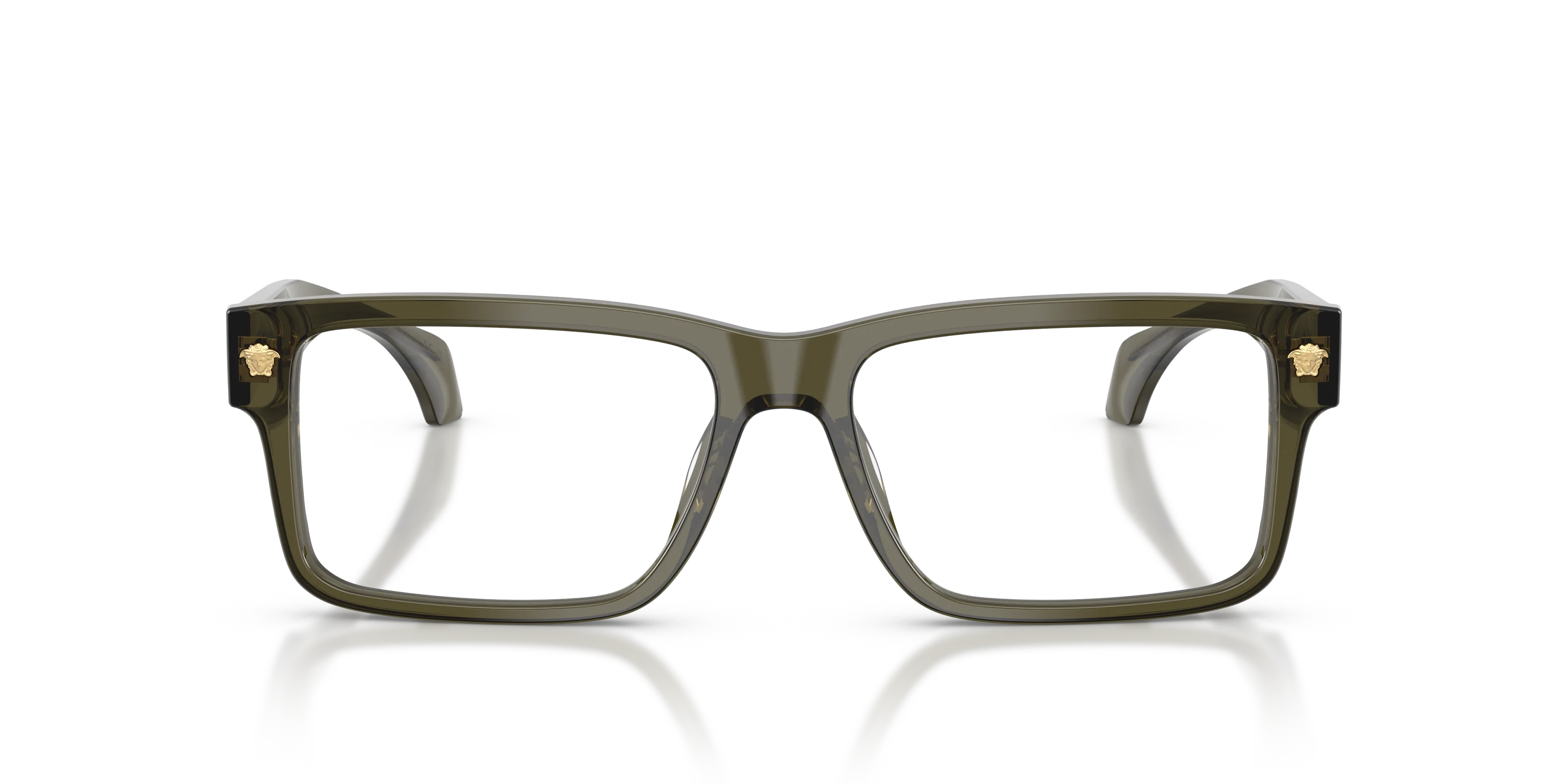 Versace VE3391U 5542 Montature da vista Acetato Verde Trasparente Squadrata Normale - immagine 3