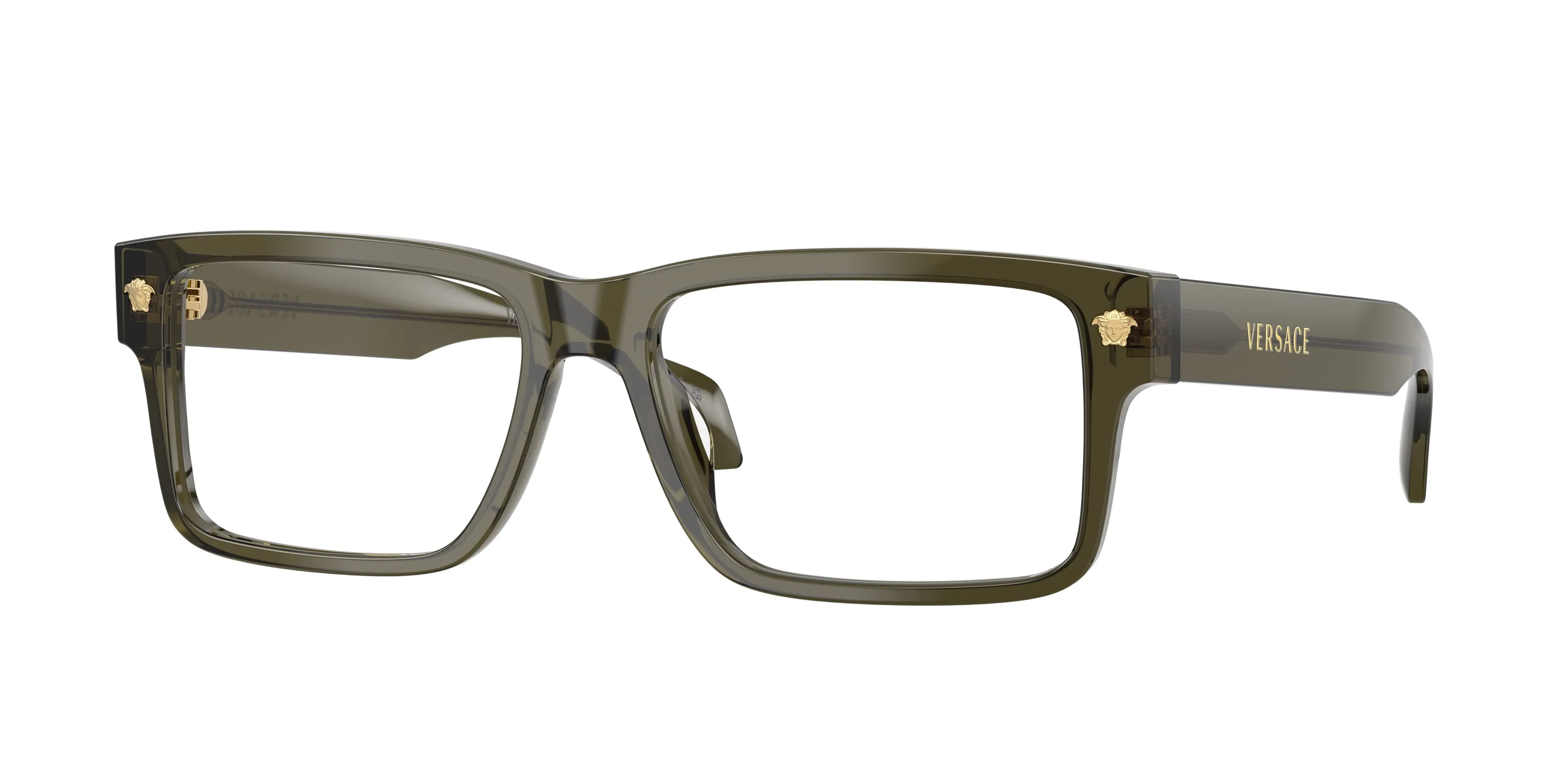 Versace VE3391U 5542 Montature da vista Acetato Verde Trasparente Squadrata Normale - immagine 1