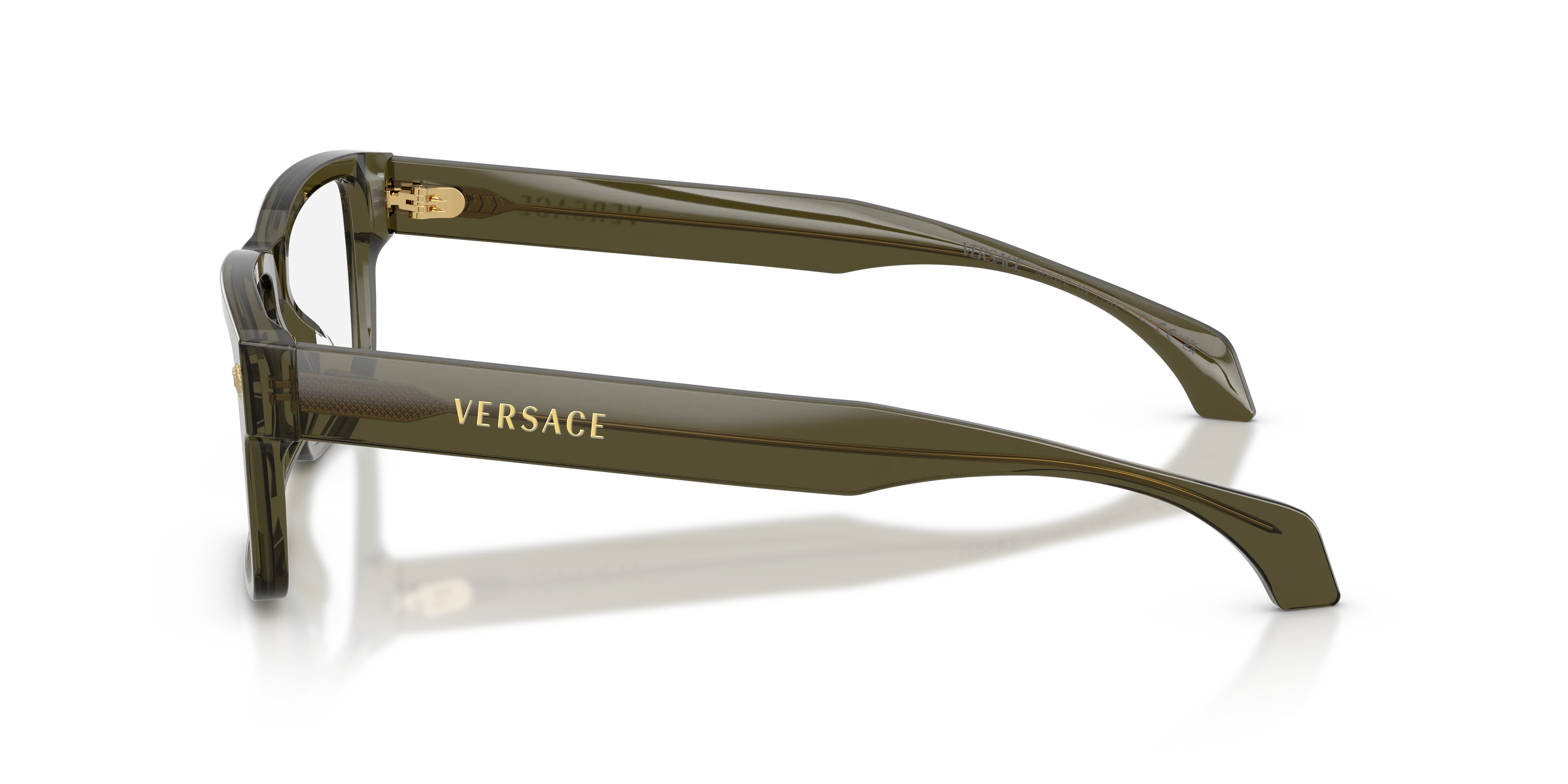 Versace VE3391U 5542 Montature da vista Acetato Verde Trasparente Squadrata Normale - immagine 4
