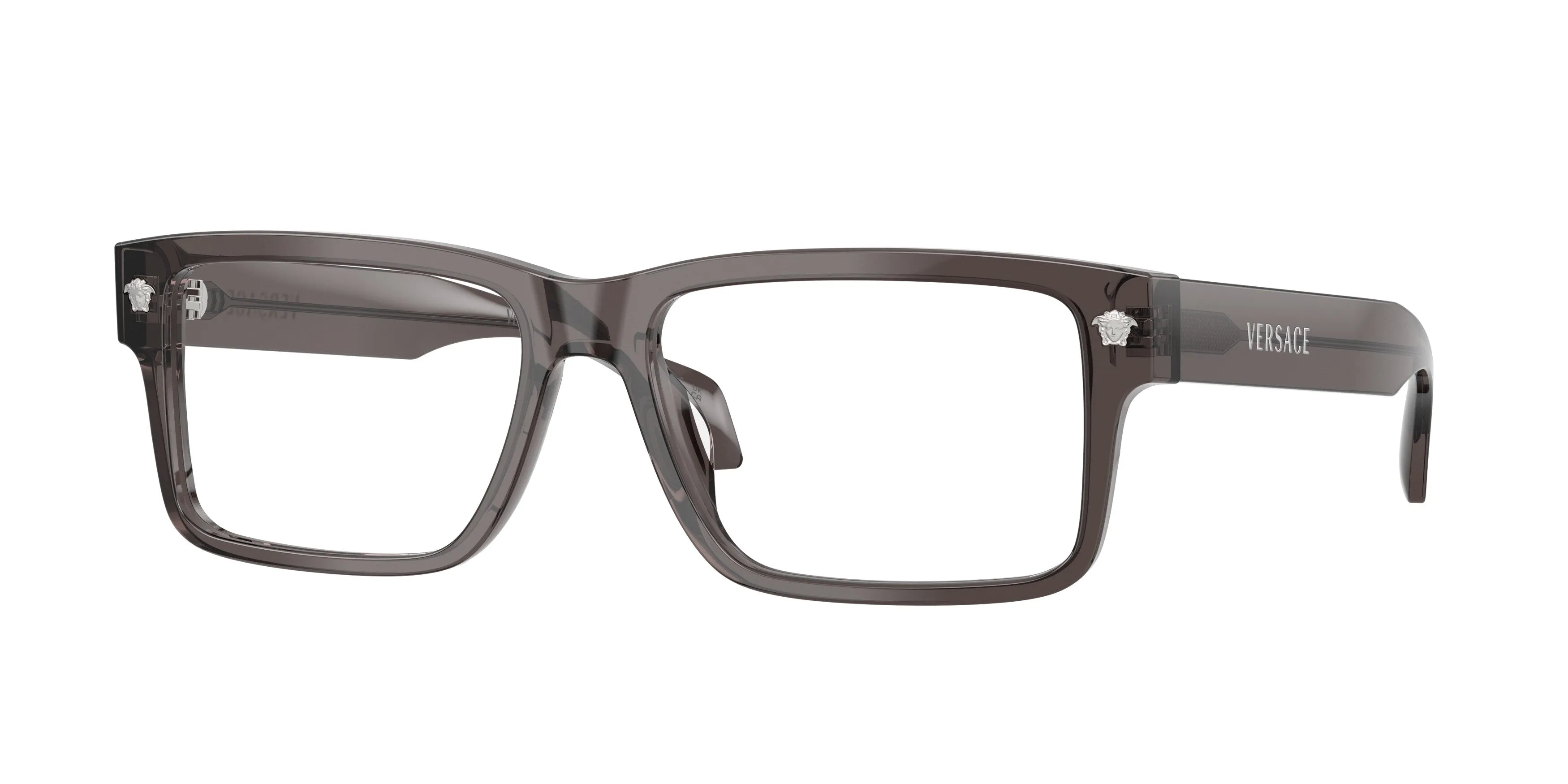 Versace VE3391U 5389 Montature da vista Acetato Grigio Trasparente Squadrata Normale - immagine 1