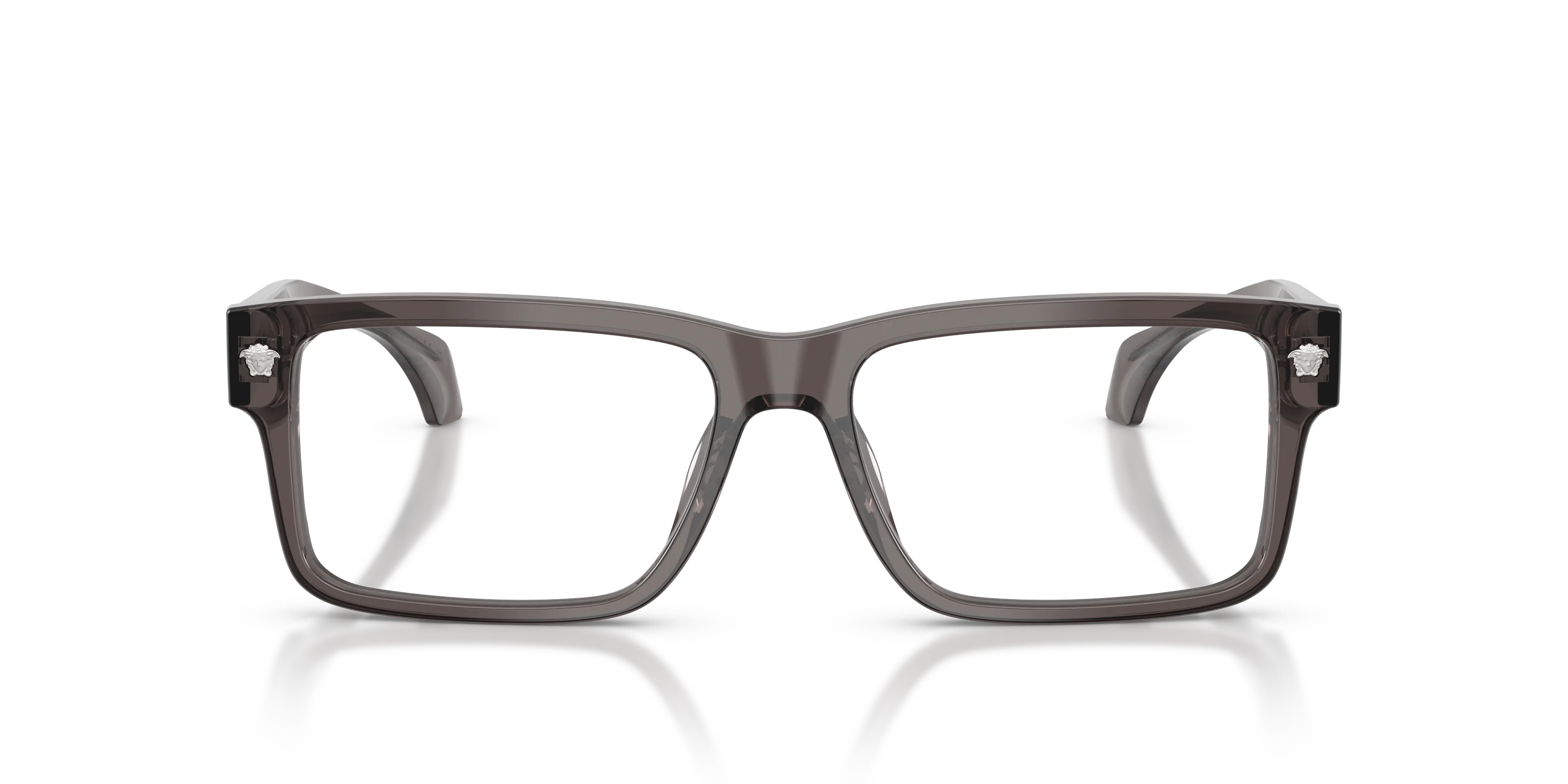 Versace VE3391U 5389 Montature da vista Acetato Grigio Trasparente Squadrata Normale - immagine 3