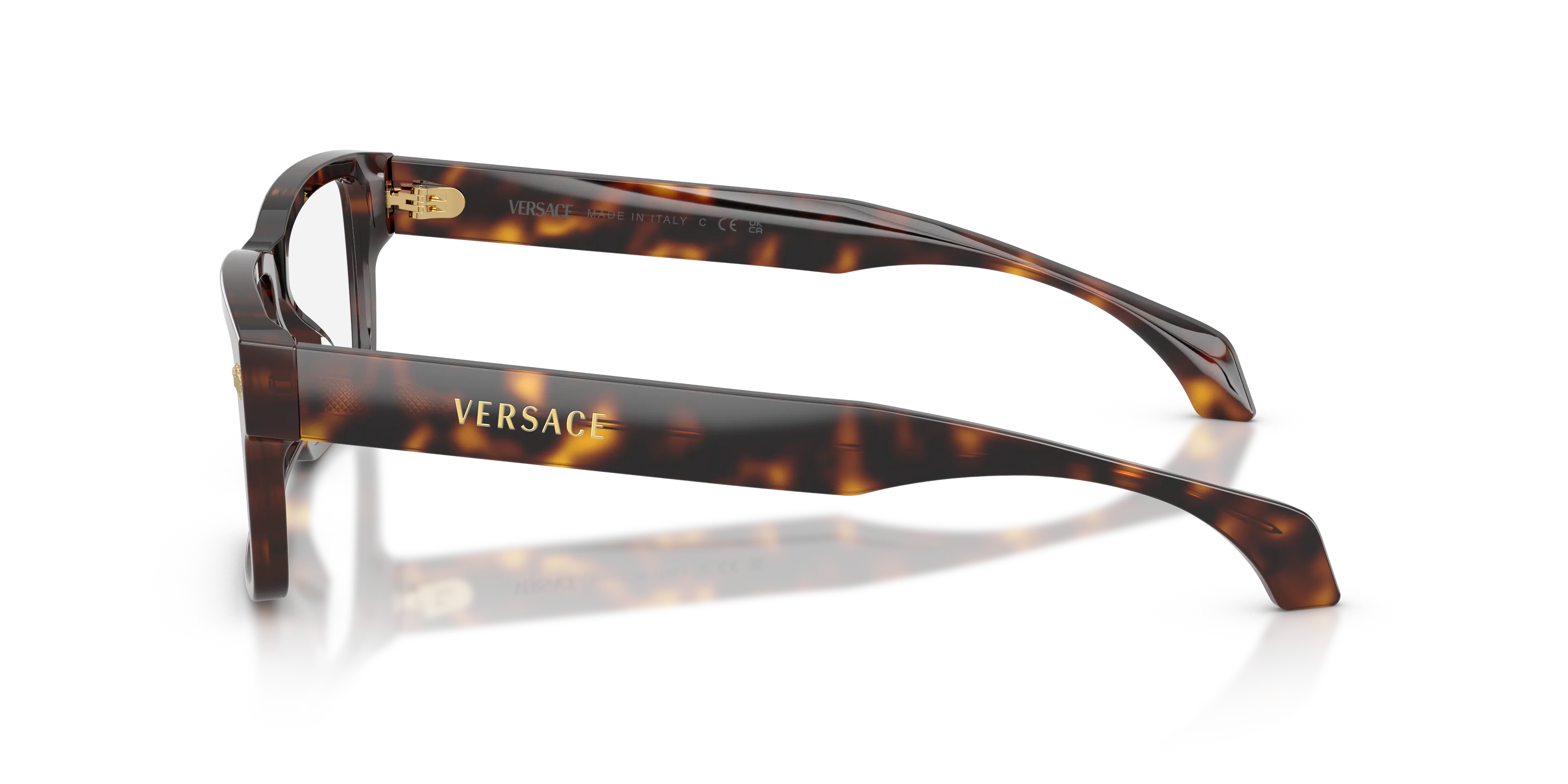 Versace VE3391U 108 Montature da vista Acetato Tartaruga Trasparente Squadrata Normale - immagine 4