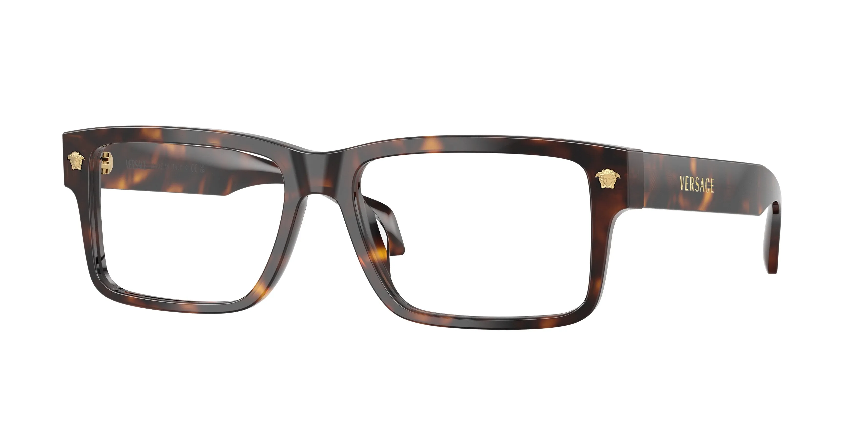 Versace VE3391U 108 Montature da vista Acetato Tartaruga Trasparente Squadrata Normale - immagine 1