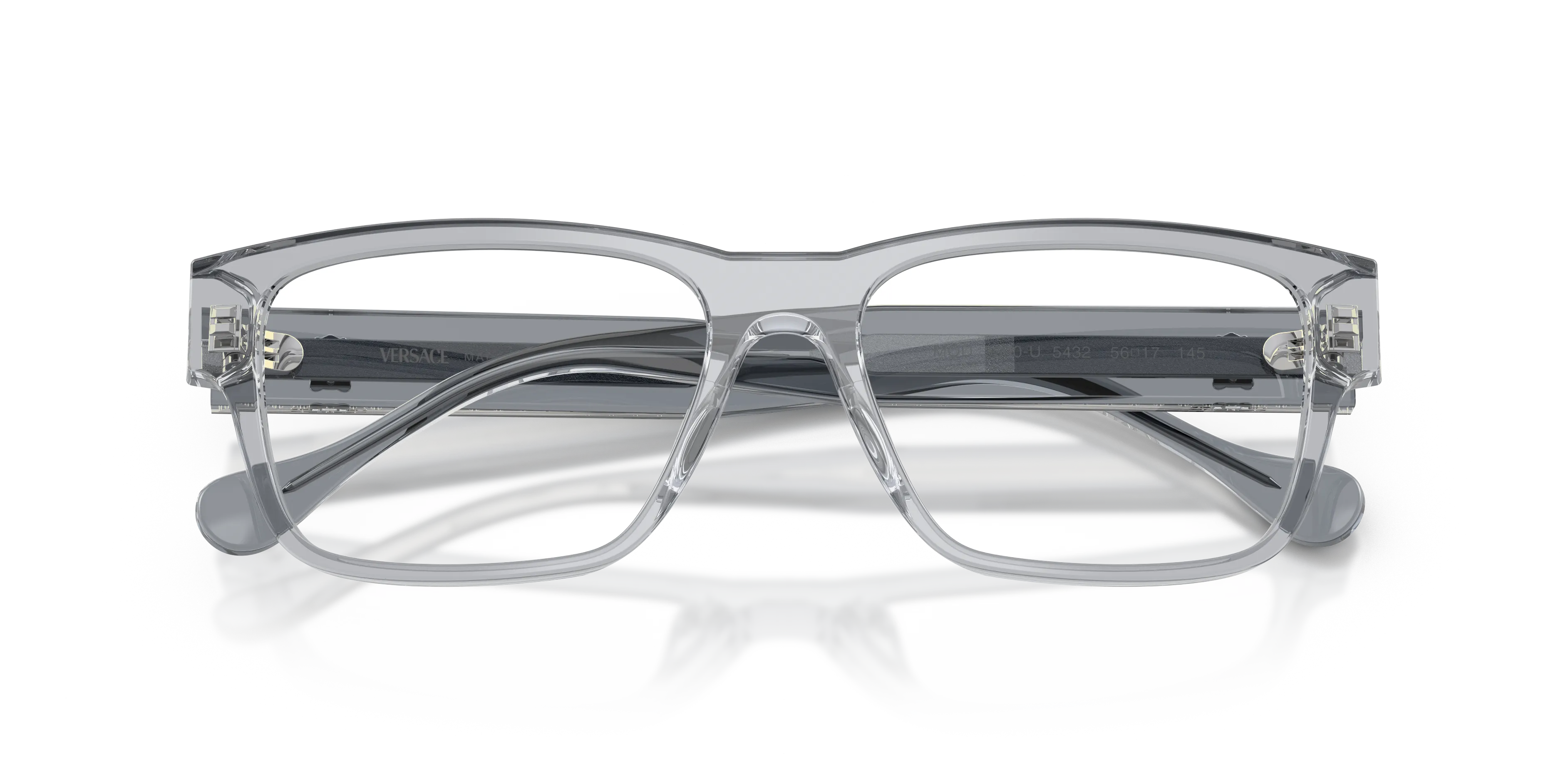 Versace VE3390U 5432 Montature da vista Acetato Grigio Trasparente Squadrata Normale - immagine 2