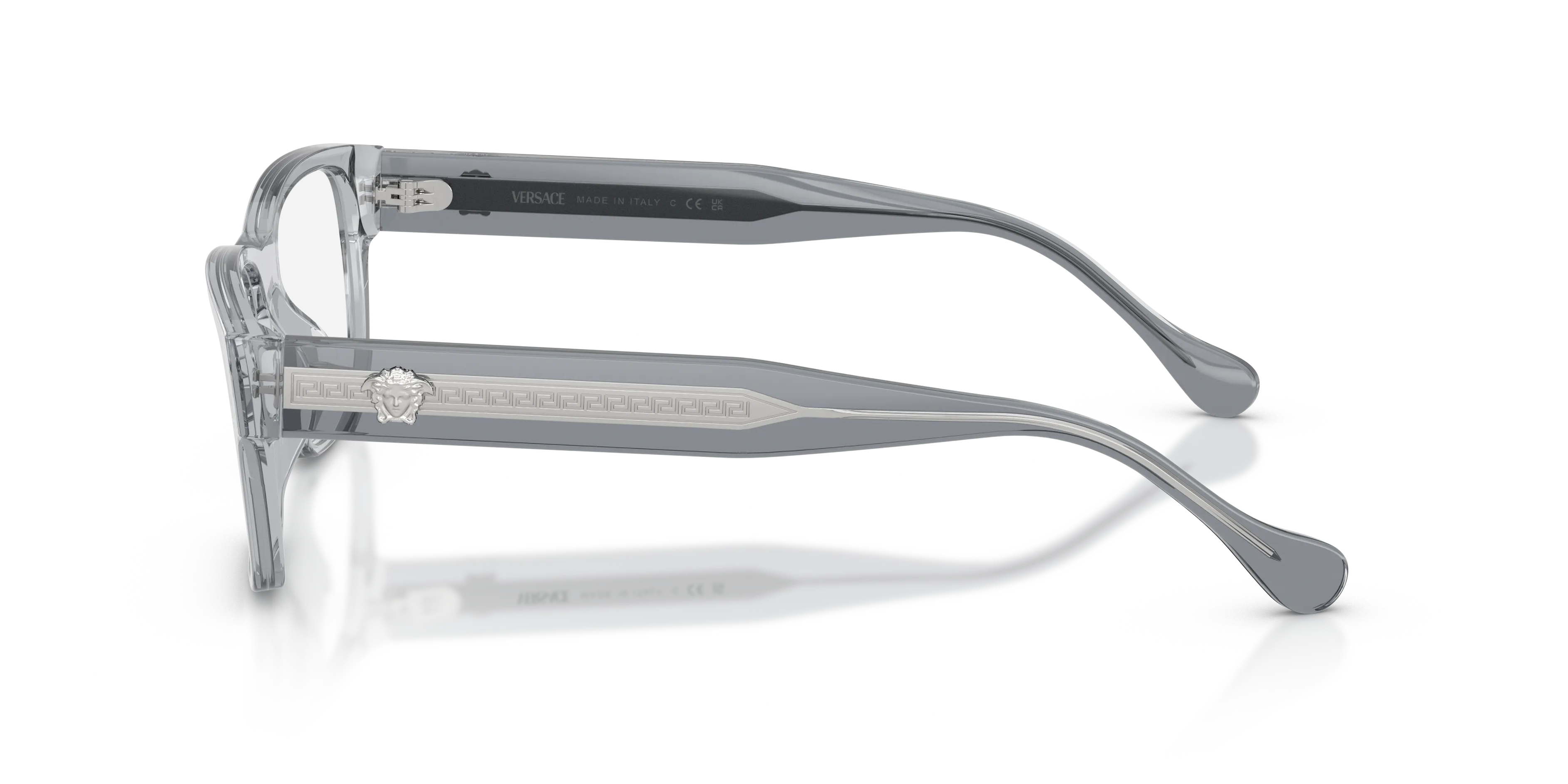 Versace VE3390U 5432 Montature da vista Acetato Grigio Trasparente Squadrata Normale - immagine 4