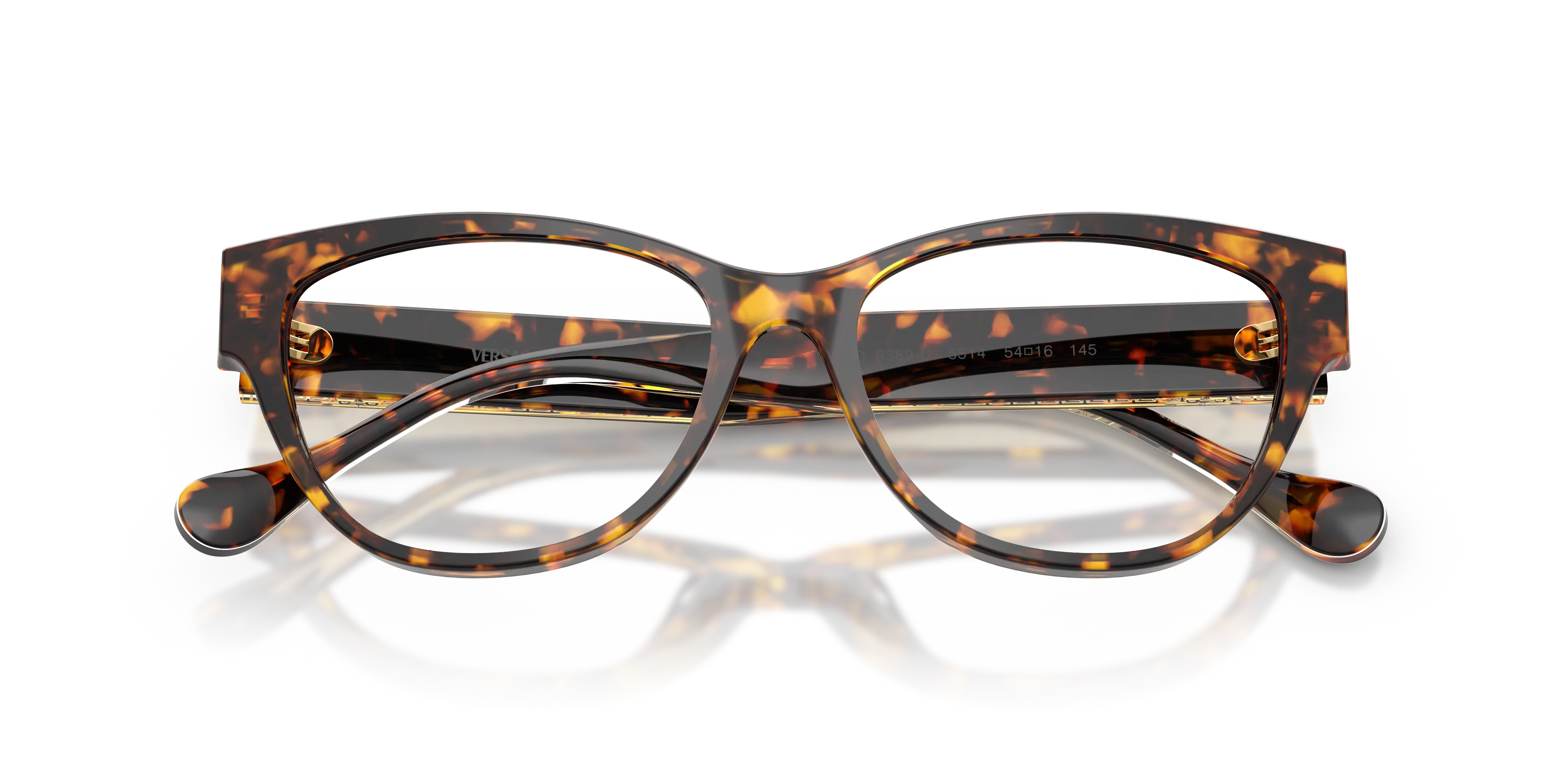 Versace VE3389U 5514 Montature da vista Acetato Tartaruga Trasparente Cat Eye Normale - immagine 2