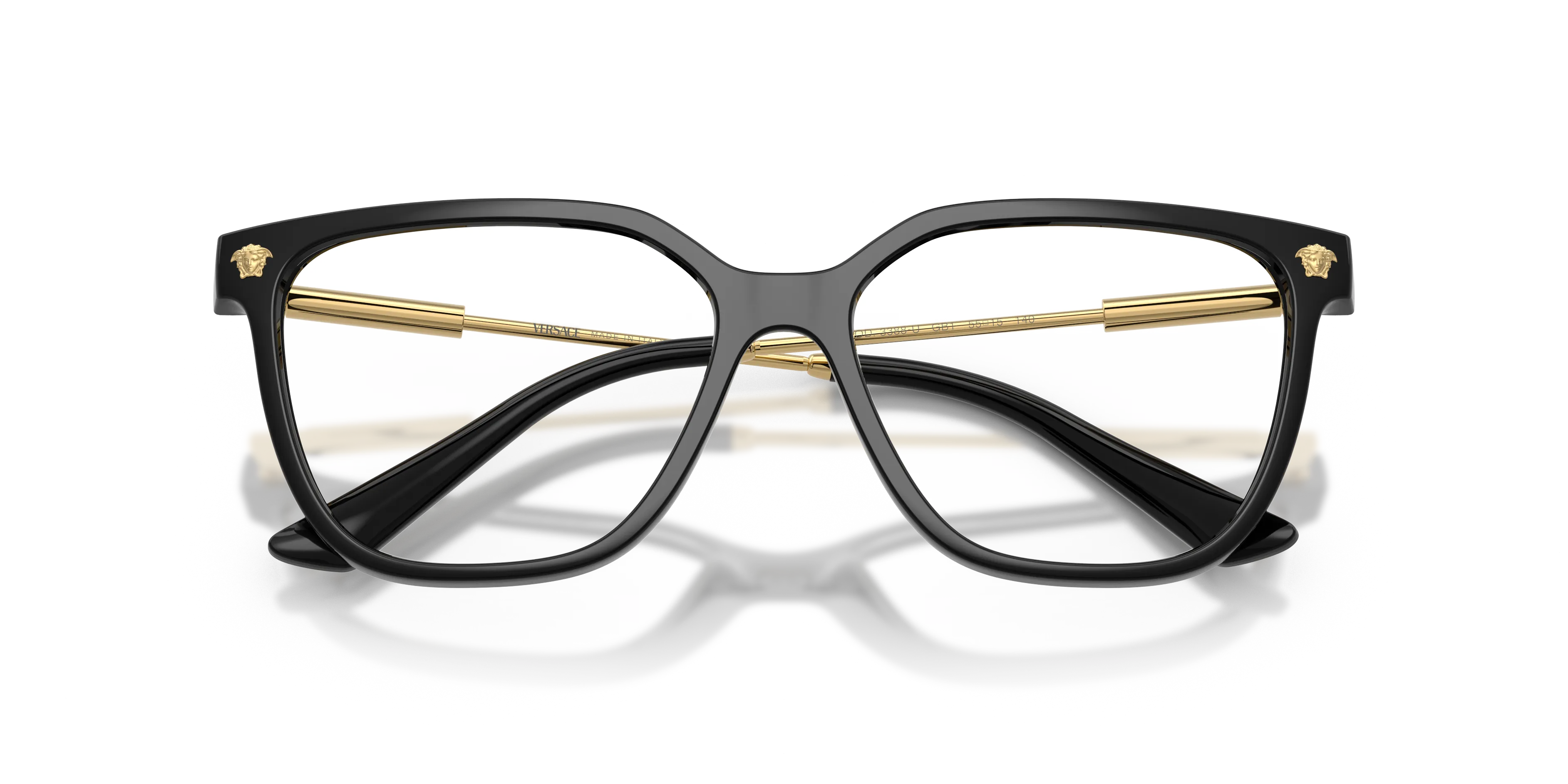 Versace VE3388U GB1 Montature da vista Iniettato Nero Trasparente Squadrata Normale - immagine 2