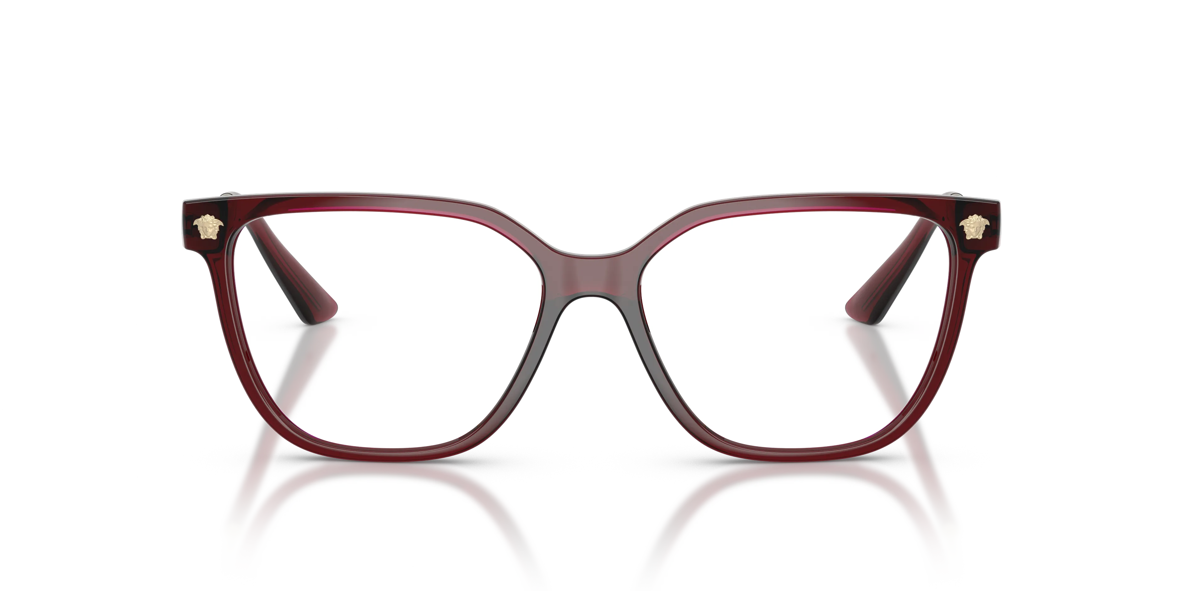 Versace VE3388U 5538 Montature da vista Iniettato Rosso Trasparente Squadrata Normale - immagine 3