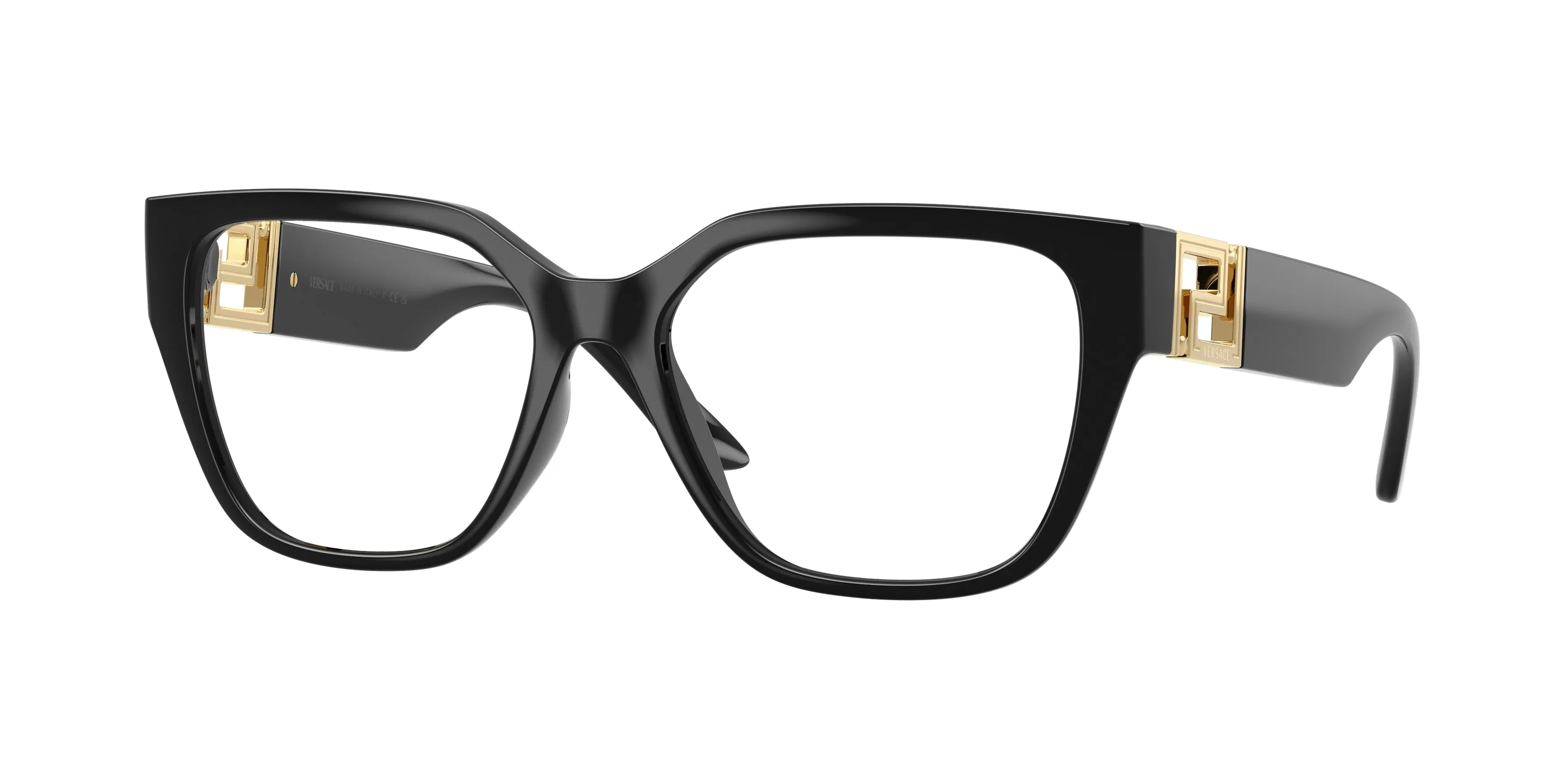 Versace VE3387U GB1 Montature da vista Iniettato Nero Trasparente Squadrata Normale - immagine 1