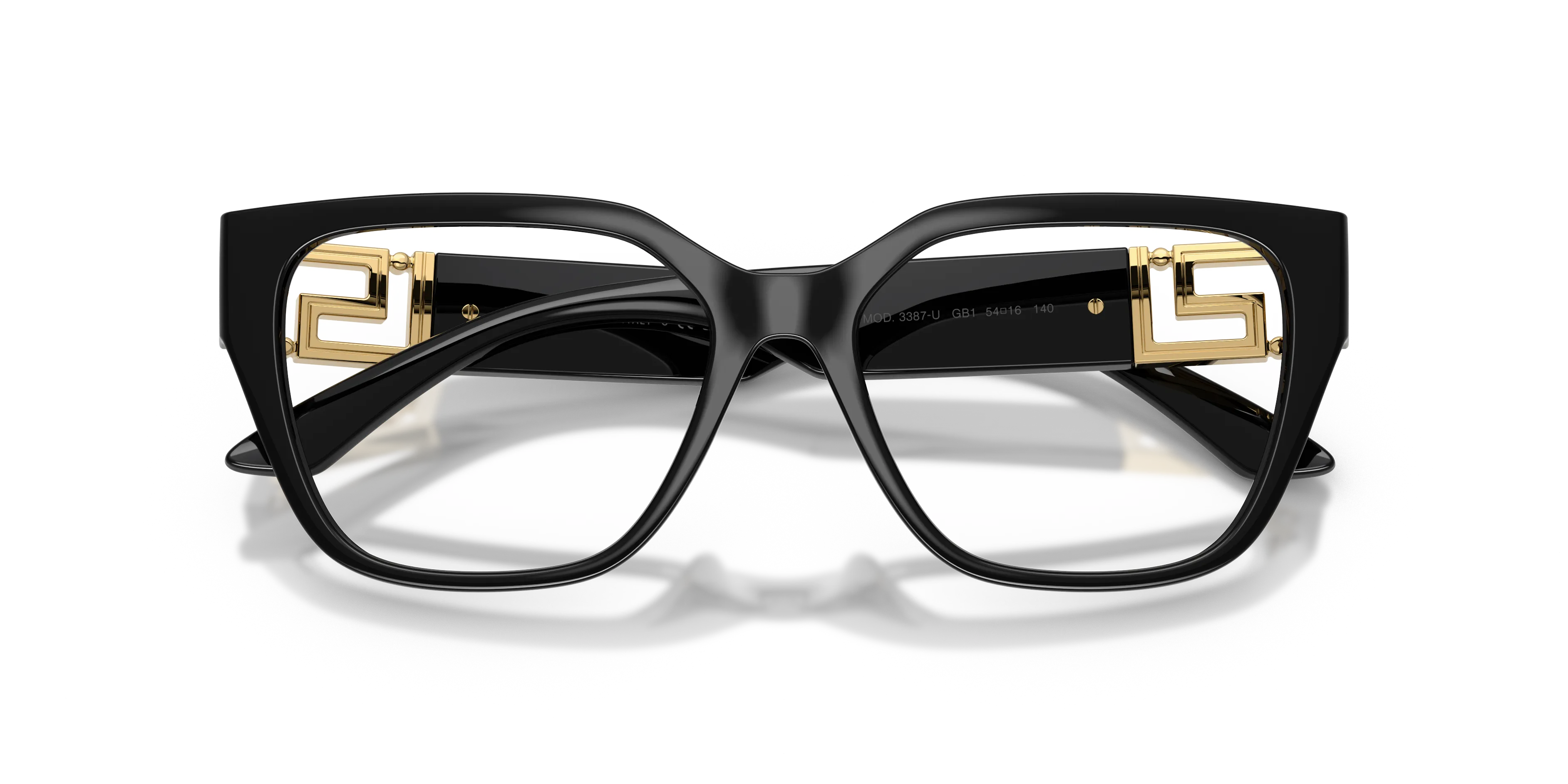 Versace VE3387U GB1 Montature da vista Iniettato Nero Trasparente Squadrata Normale - immagine 2