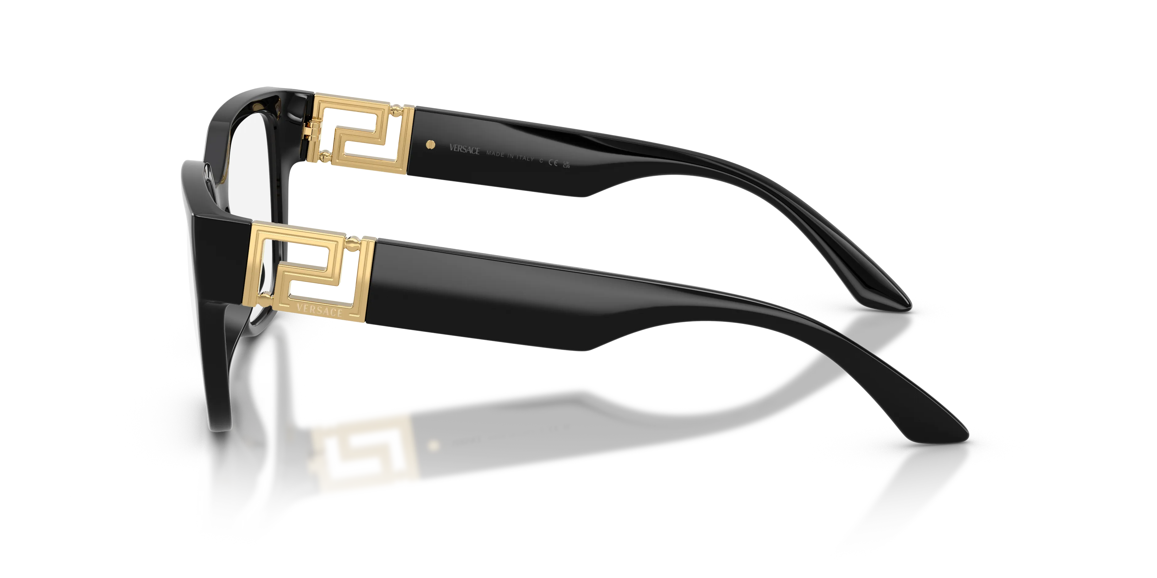 Versace VE3387U GB1 Montature da vista Iniettato Nero Trasparente Squadrata Normale - immagine 4