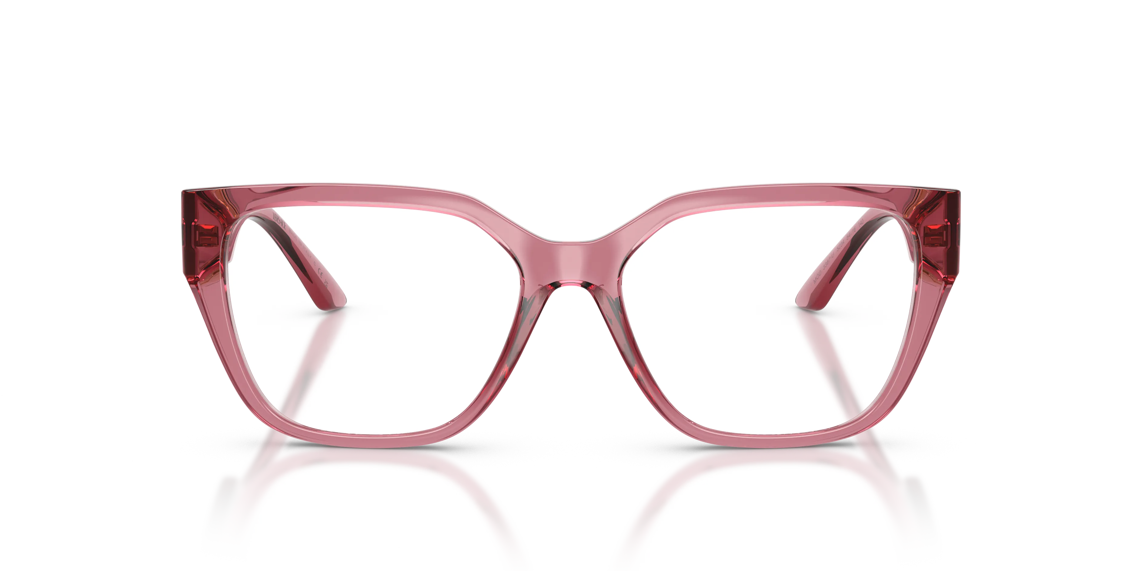 Versace VE3387U 5234 Montature da vista Iniettato Rosa Trasparente Squadrata Normale - immagine 3