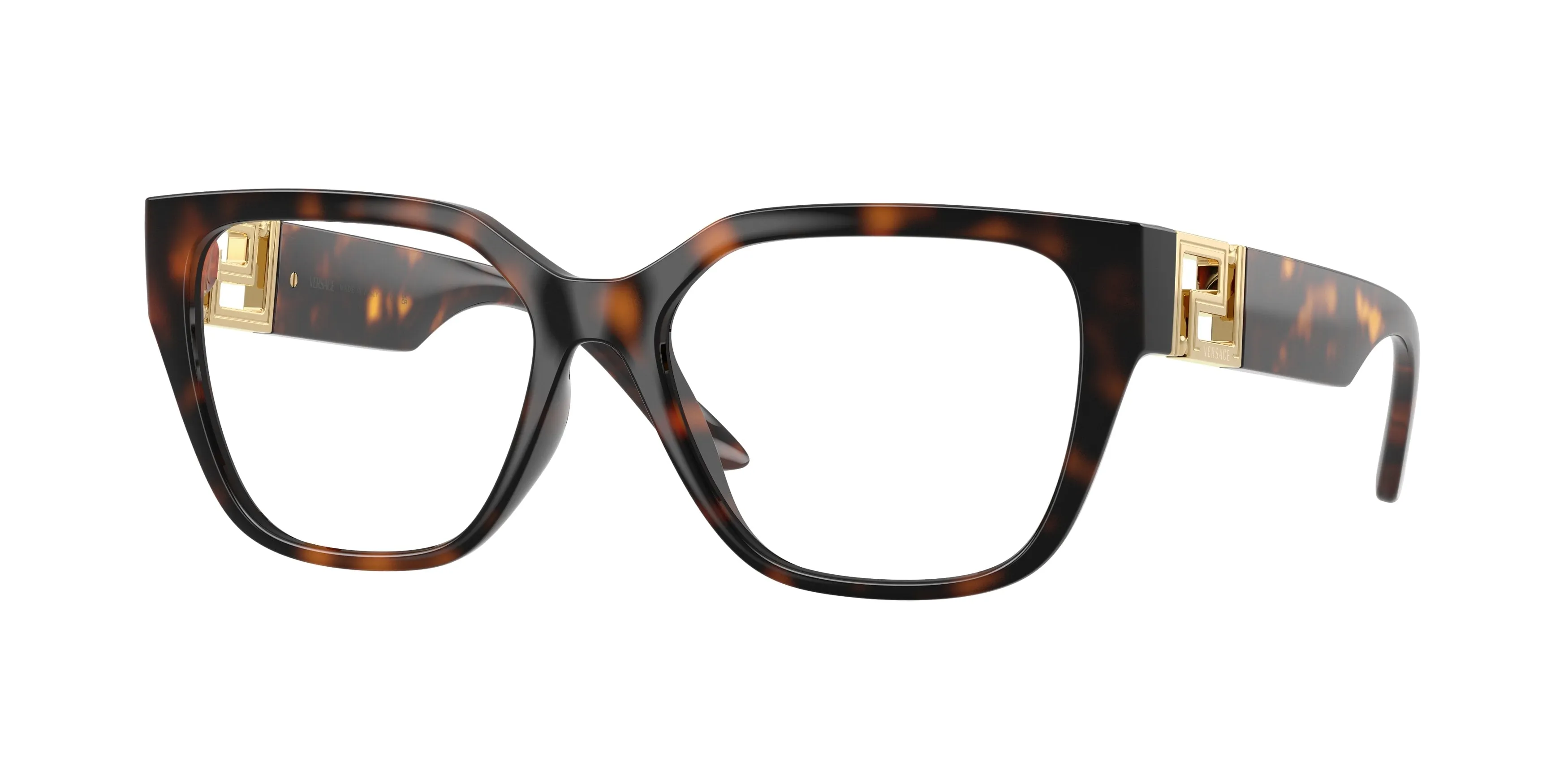 Versace VE3387U 108 Montature da vista Iniettato Tartaruga Trasparente Squadrata Normale - immagine 1