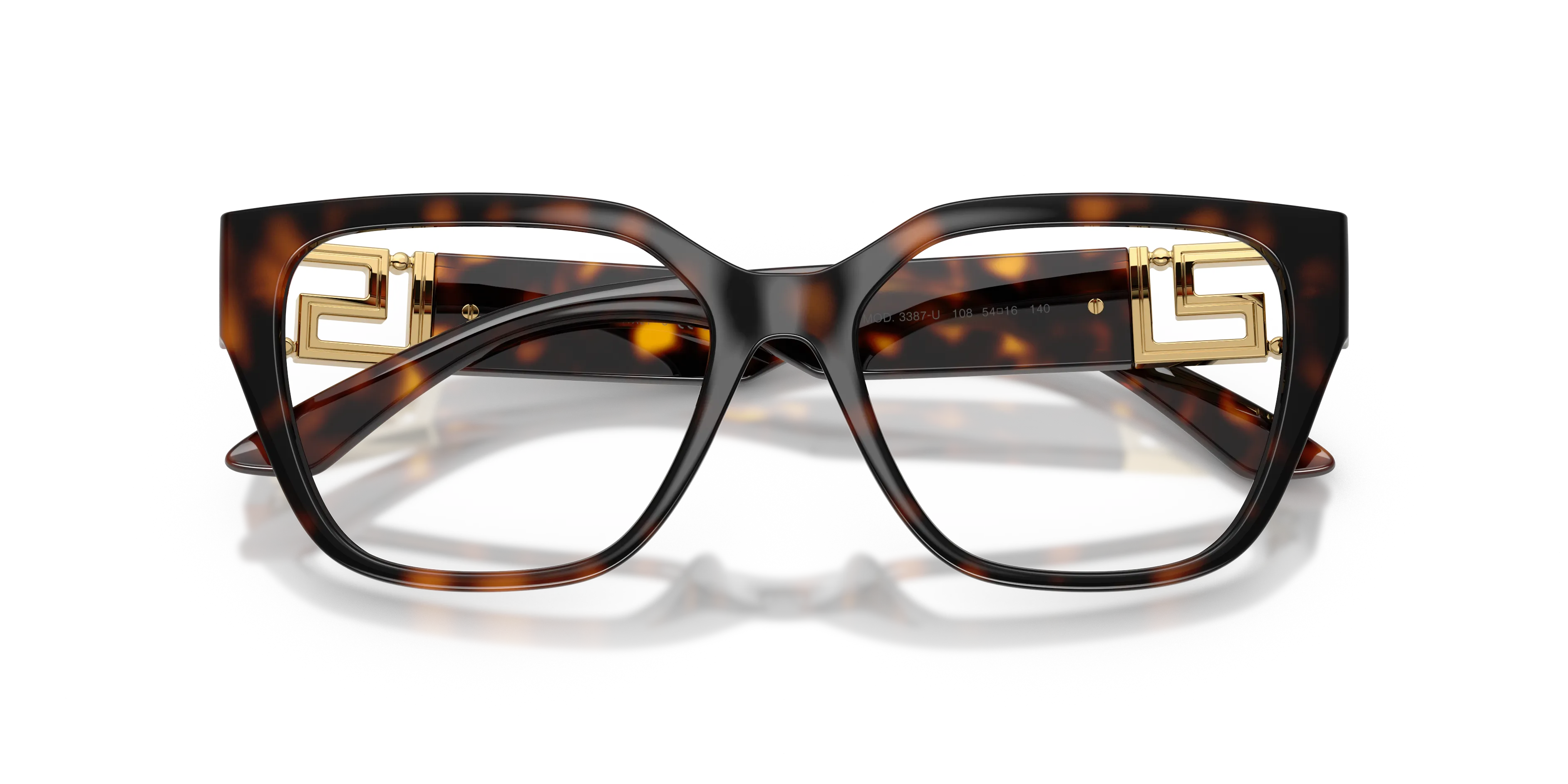 Versace VE3387U 108 Montature da vista Iniettato Tartaruga Trasparente Squadrata Normale - immagine 2