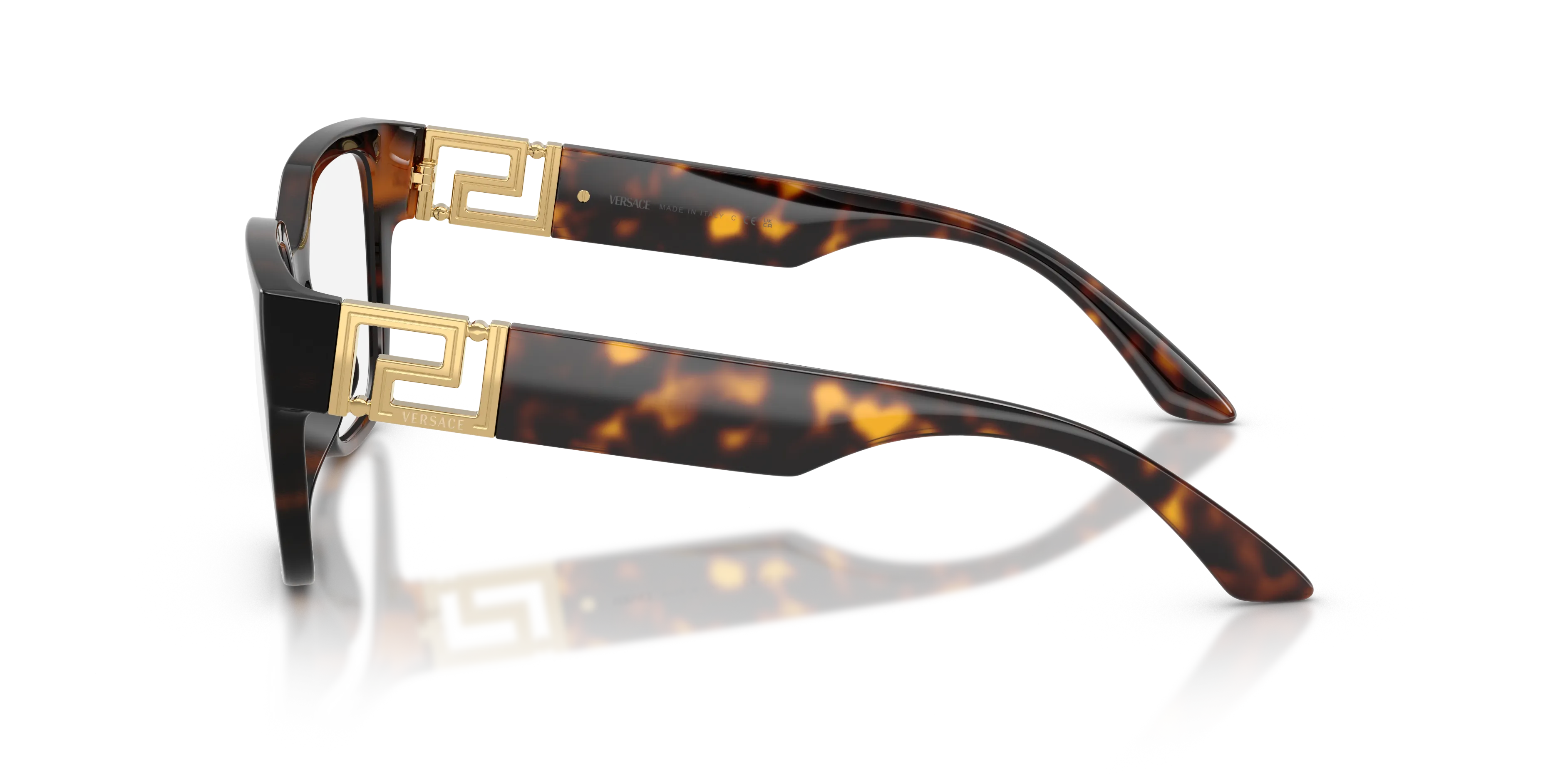Versace VE3387U 108 Montature da vista Iniettato Tartaruga Trasparente Squadrata Normale - immagine 4
