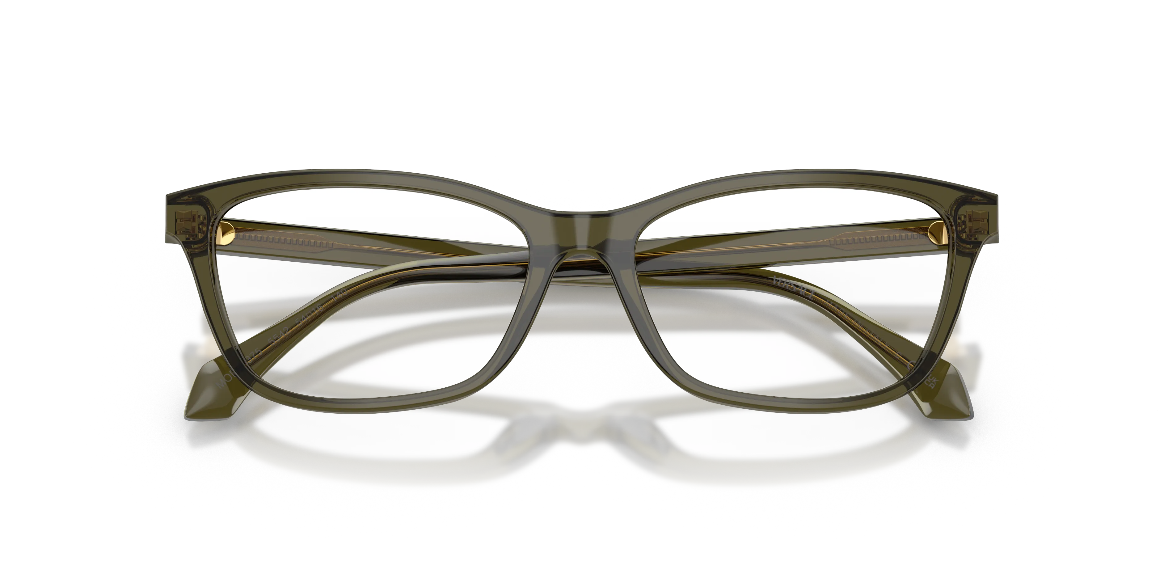 Versace VE3375 5542 Montature da vista Acetato Verde Trasparente Cat Eye Normale - immagine 2