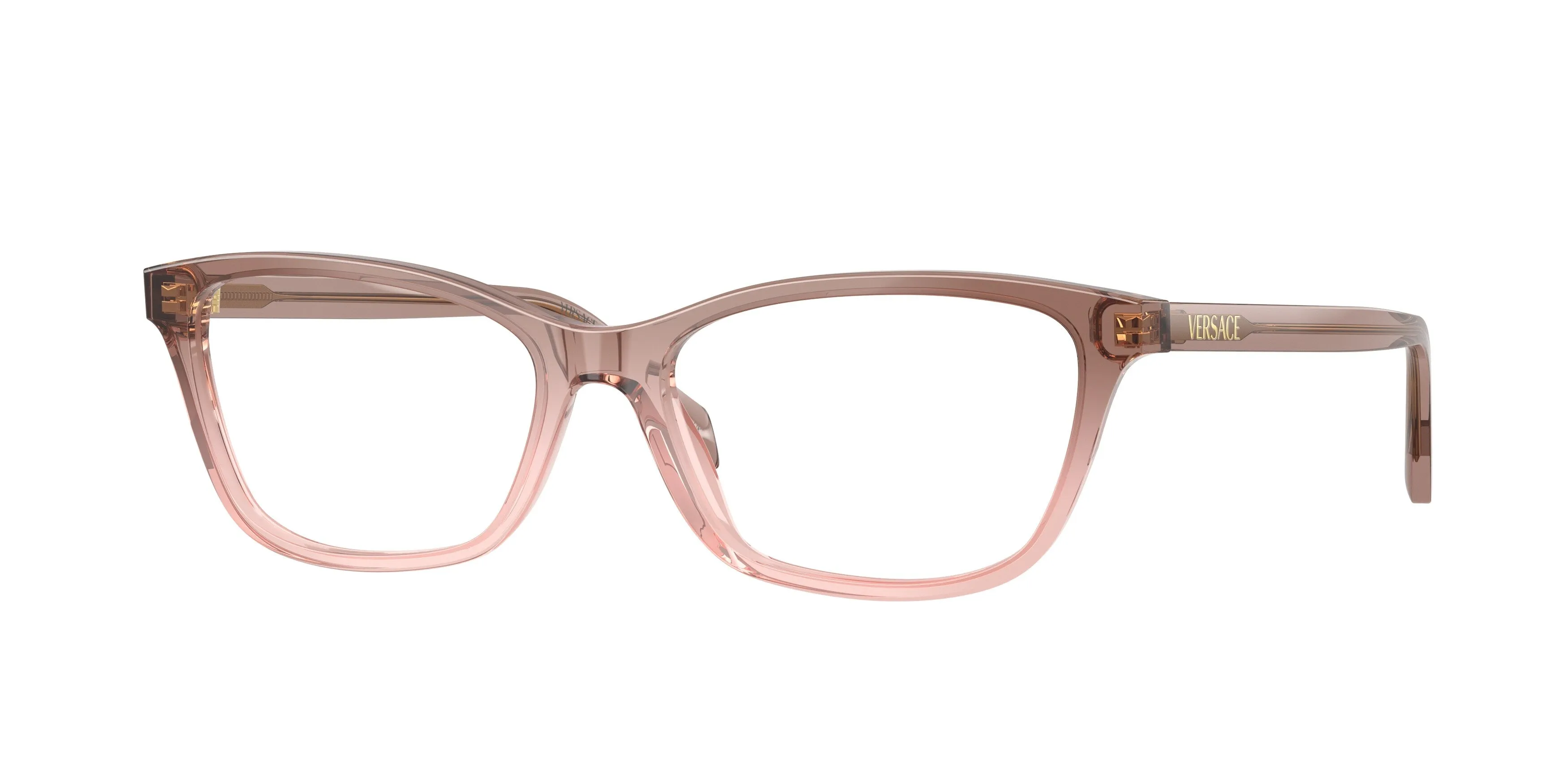 Versace VE3375 5435 Montature da vista Acetato Marrone Trasparente Cat Eye Normale - immagine 1