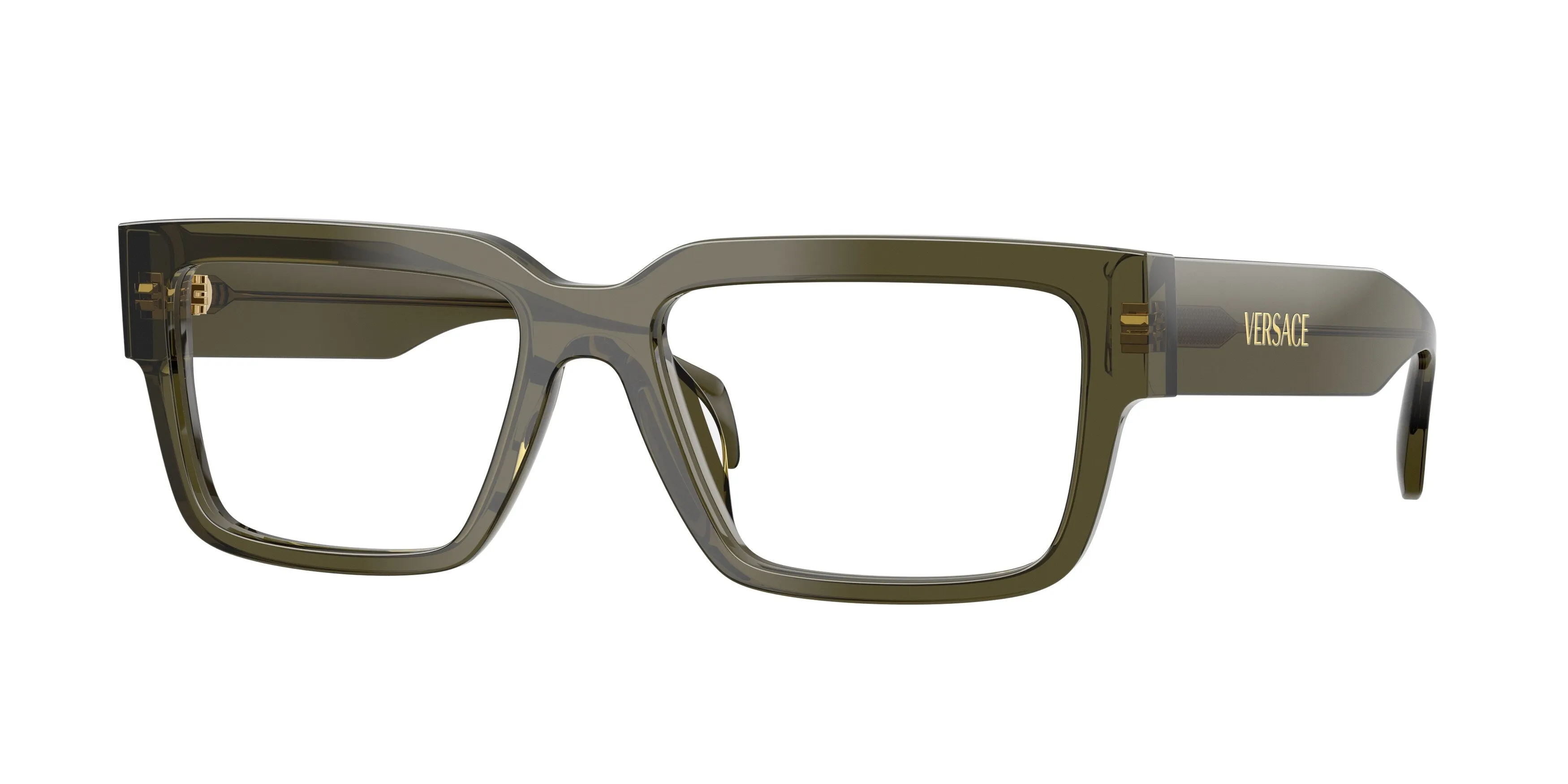 Versace VE3374U 5542 Montature da vista Acetato Verde Trasparente Squadrata Normale - immagine 1