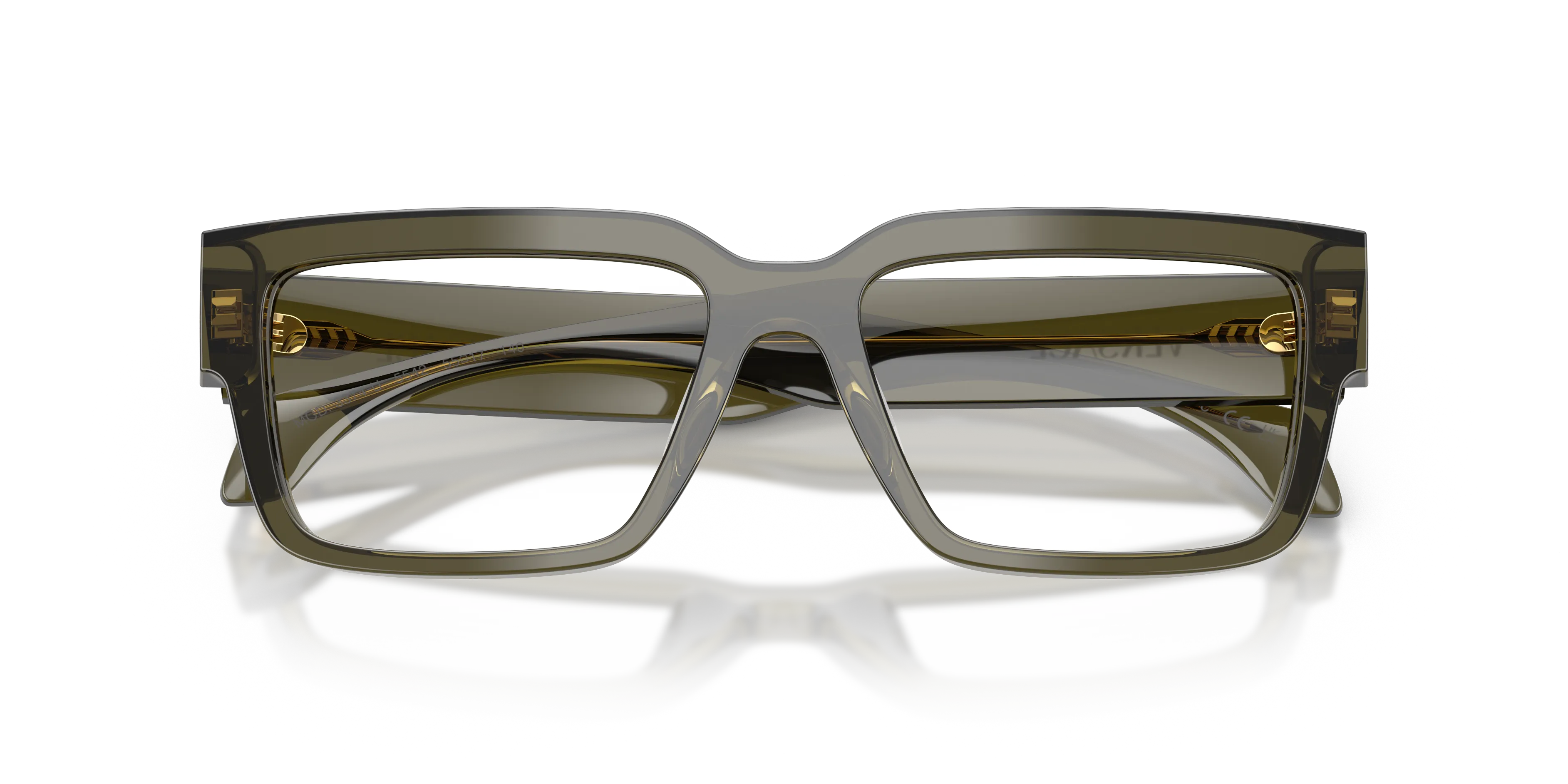 Versace VE3374U 5542 Montature da vista Acetato Verde Trasparente Squadrata Normale - immagine 2