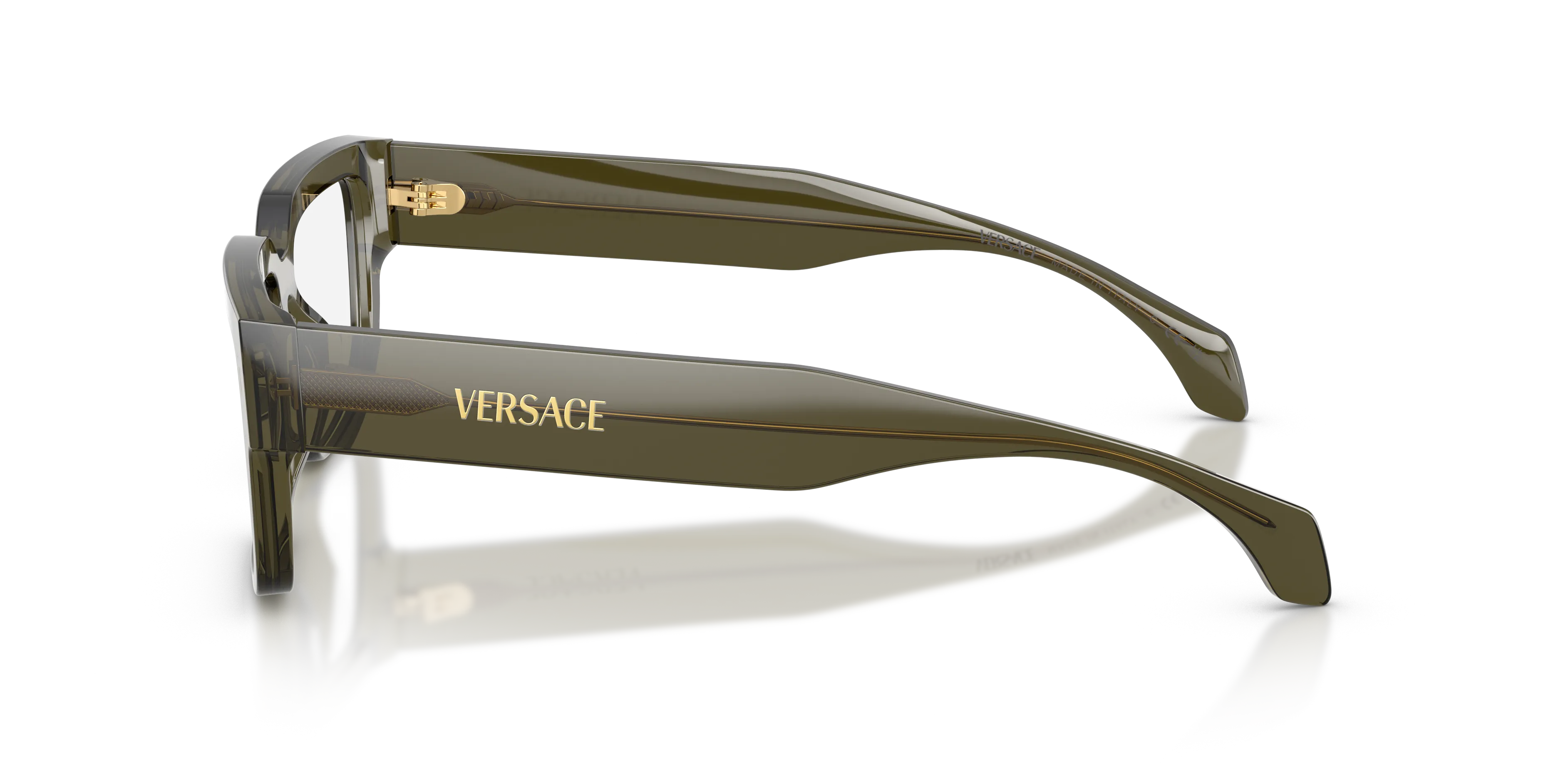Versace VE3374U 5542 Montature da vista Acetato Verde Trasparente Squadrata Normale - immagine 4