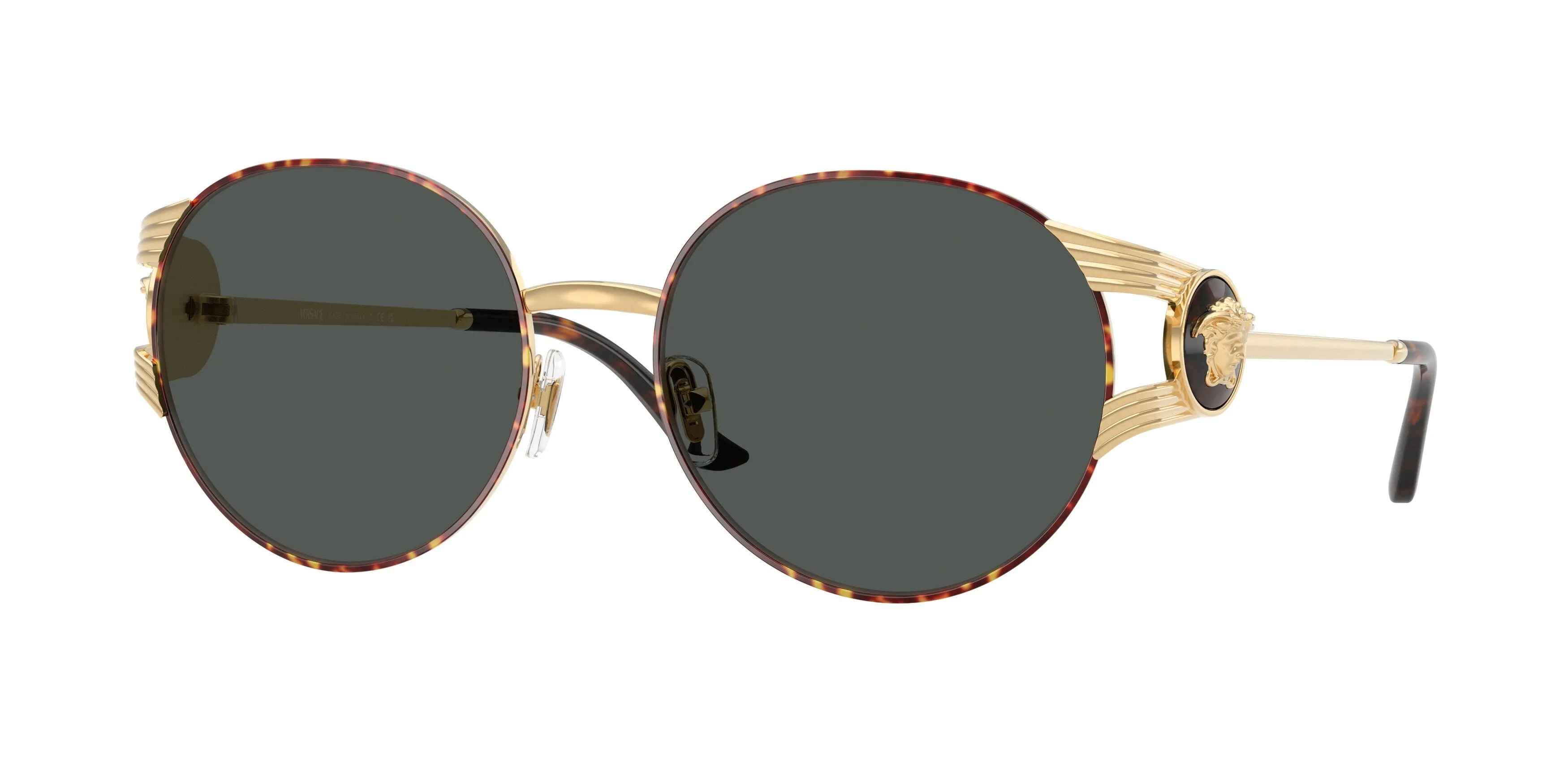 Versace VE2303 152587 Occhiali da sole Metallo Oro Grigio Rotonda Normale - immagine 1