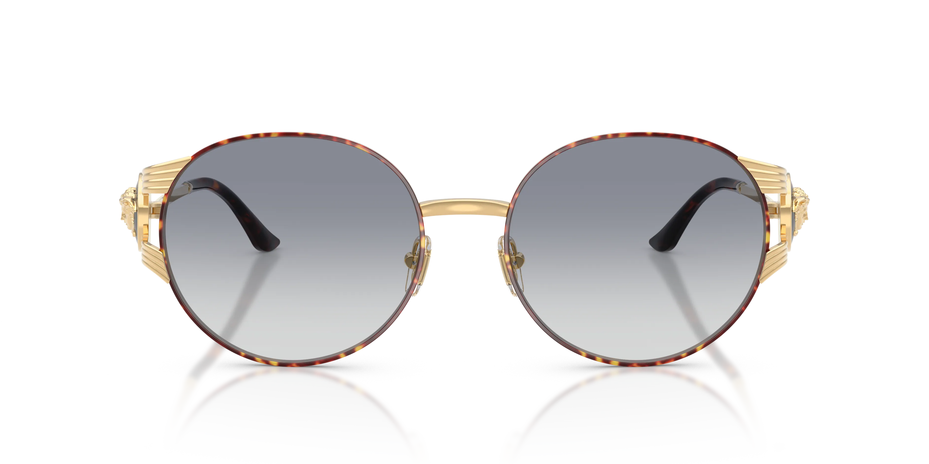 Versace VE2303 152579 Occhiali da sole Metallo Oro Blu Rotonda Normale Sfumato - immagine 3