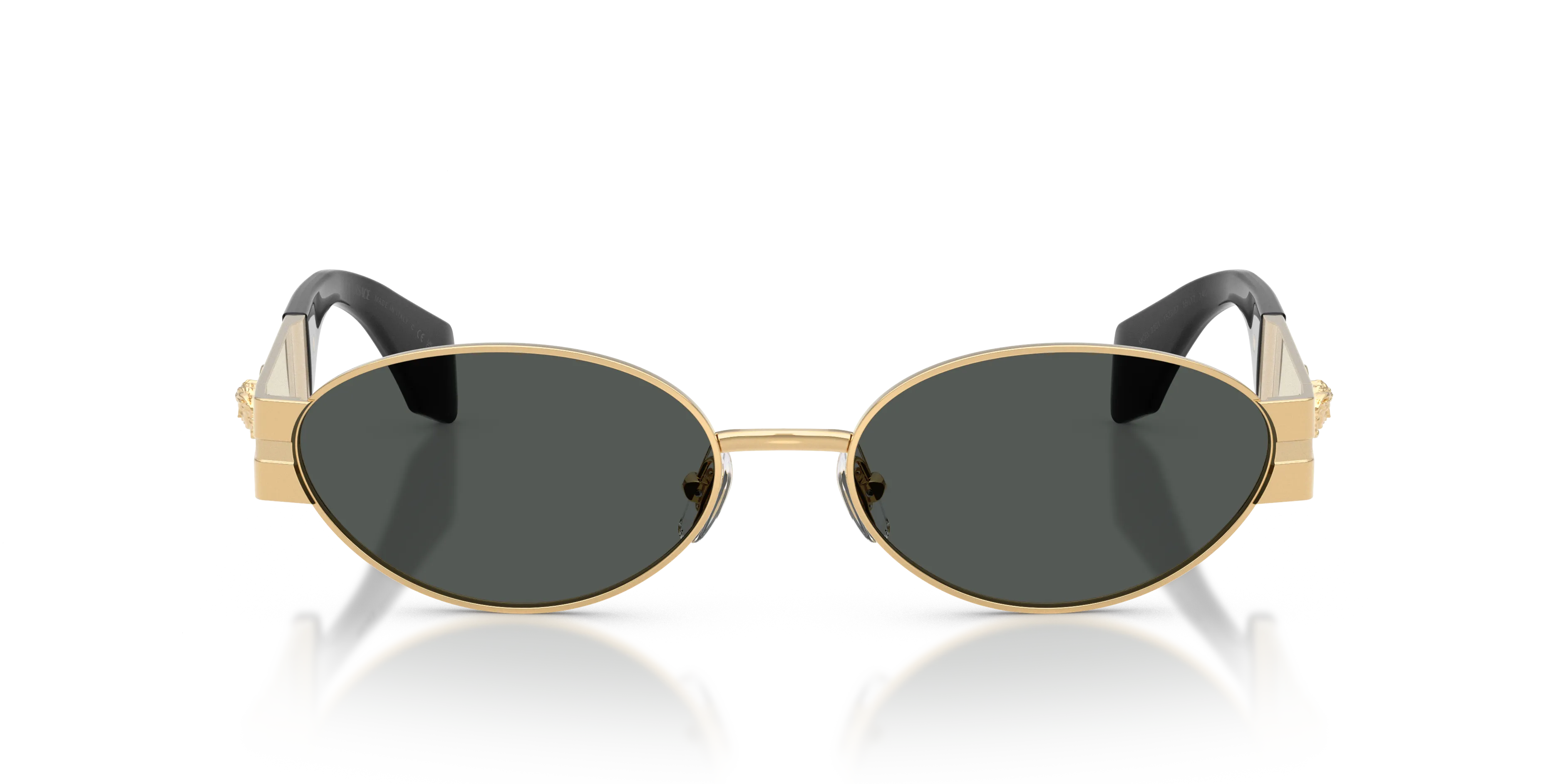 Versace VE2301 152387 Occhiali da sole Metallo Oro Grigio Rotonda Normale - immagine 3