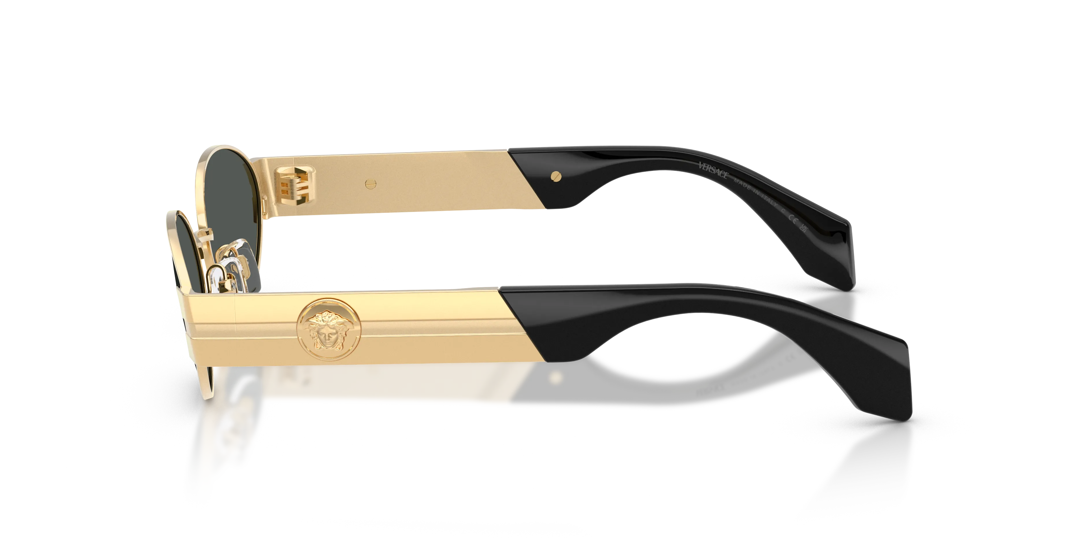 Versace VE2301 152387 Occhiali da sole Metallo Oro Grigio Rotonda Normale - immagine 4