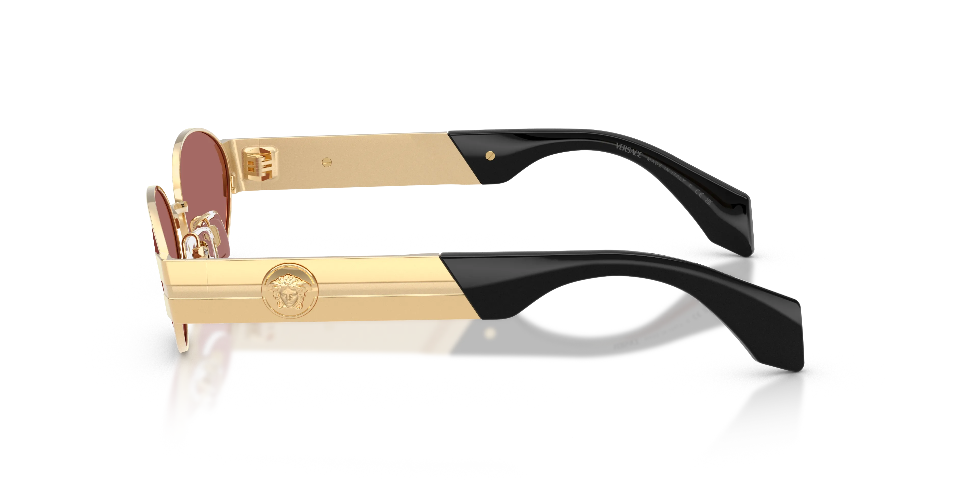 Versace VE2301 152369 Occhiali da sole Metallo Oro Viola Rotonda Normale - immagine 4