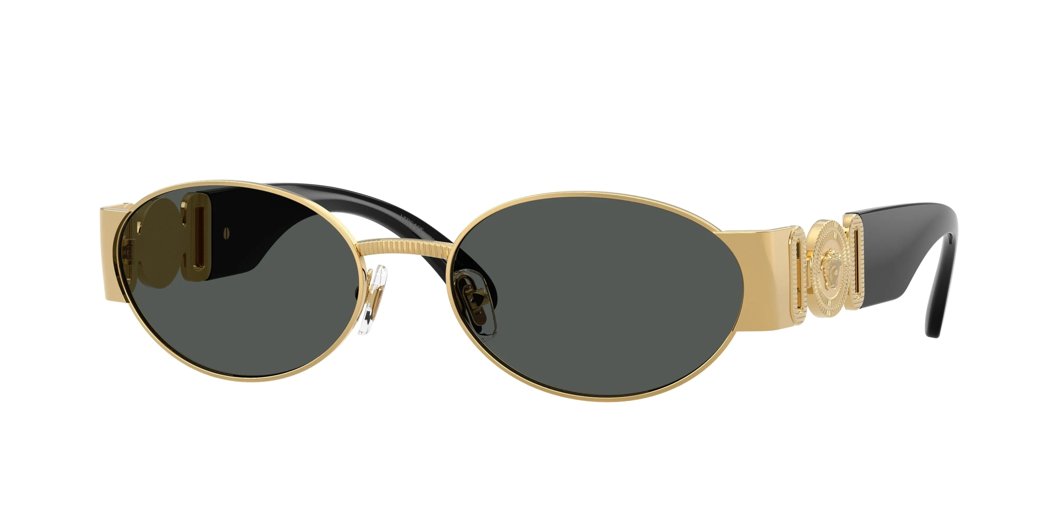 Versace VE2299 100287 Occhiali da sole Metallo Oro Grigio Rotonda Normale - immagine 1