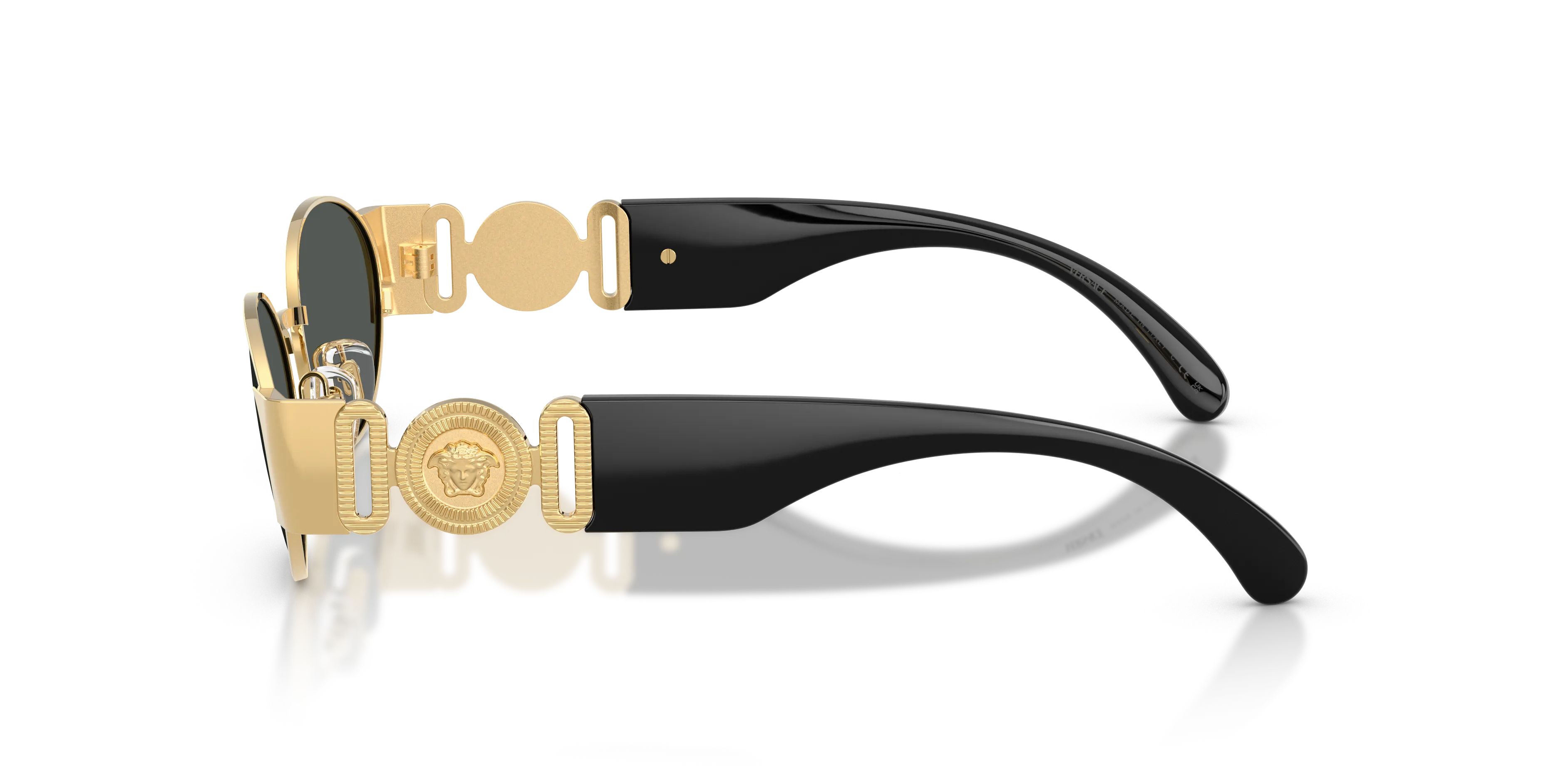Versace VE2299 100287 Occhiali da sole Metallo Oro Grigio Rotonda Normale - immagine 4